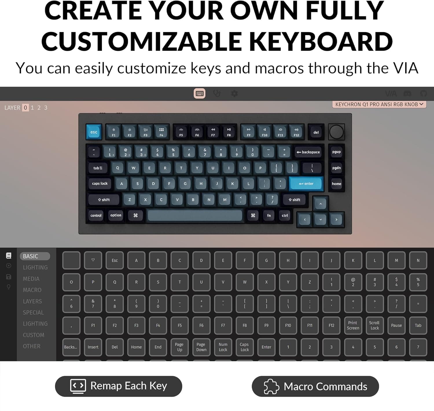 Keychron Q1 Pro Wireless Custom Mechanical Keyboard thumbnail 4