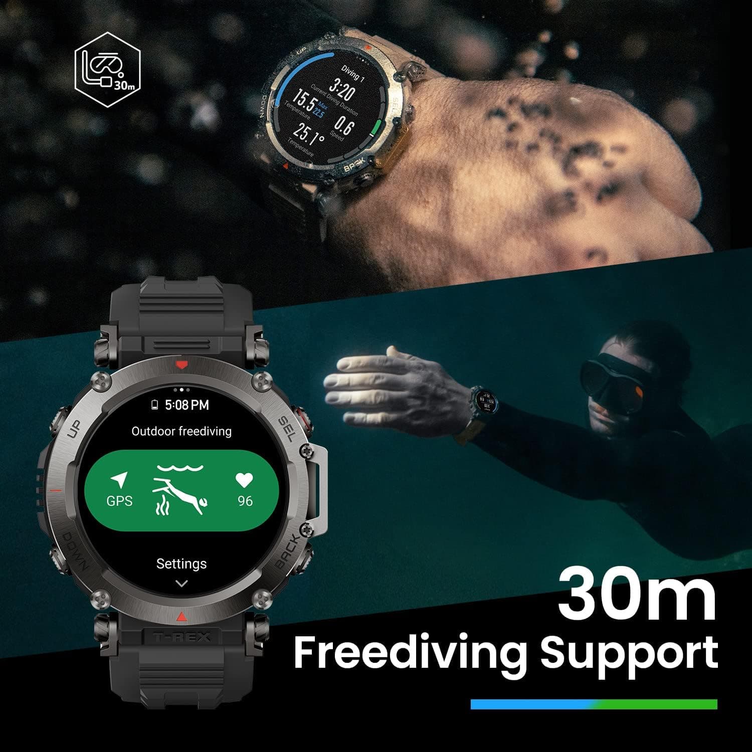 Amazfit T-Rex Ultra Outdoor Smartwatch thumbnail 3