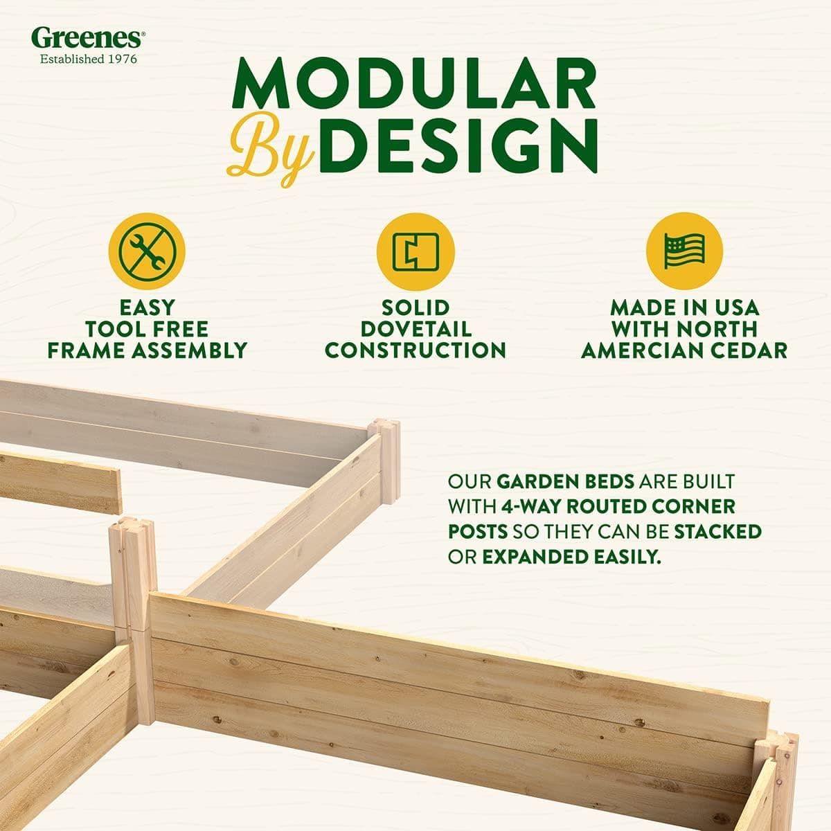 Greenes Fence Premium Cedar Raised Garden Bed (4x8x17.5") thumbnail 5