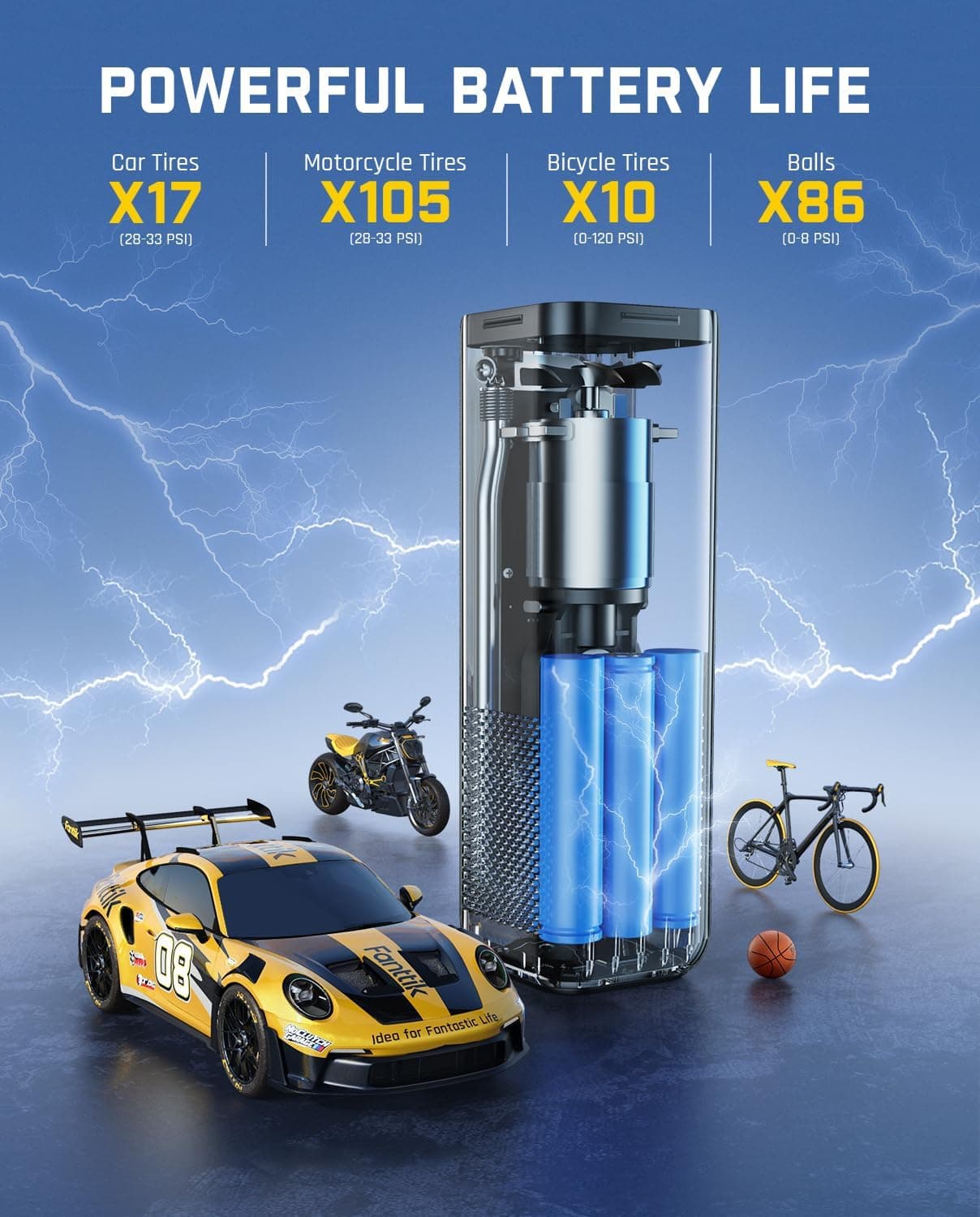 Fanttik X8 APEX Portable Tire Inflator thumbnail 3