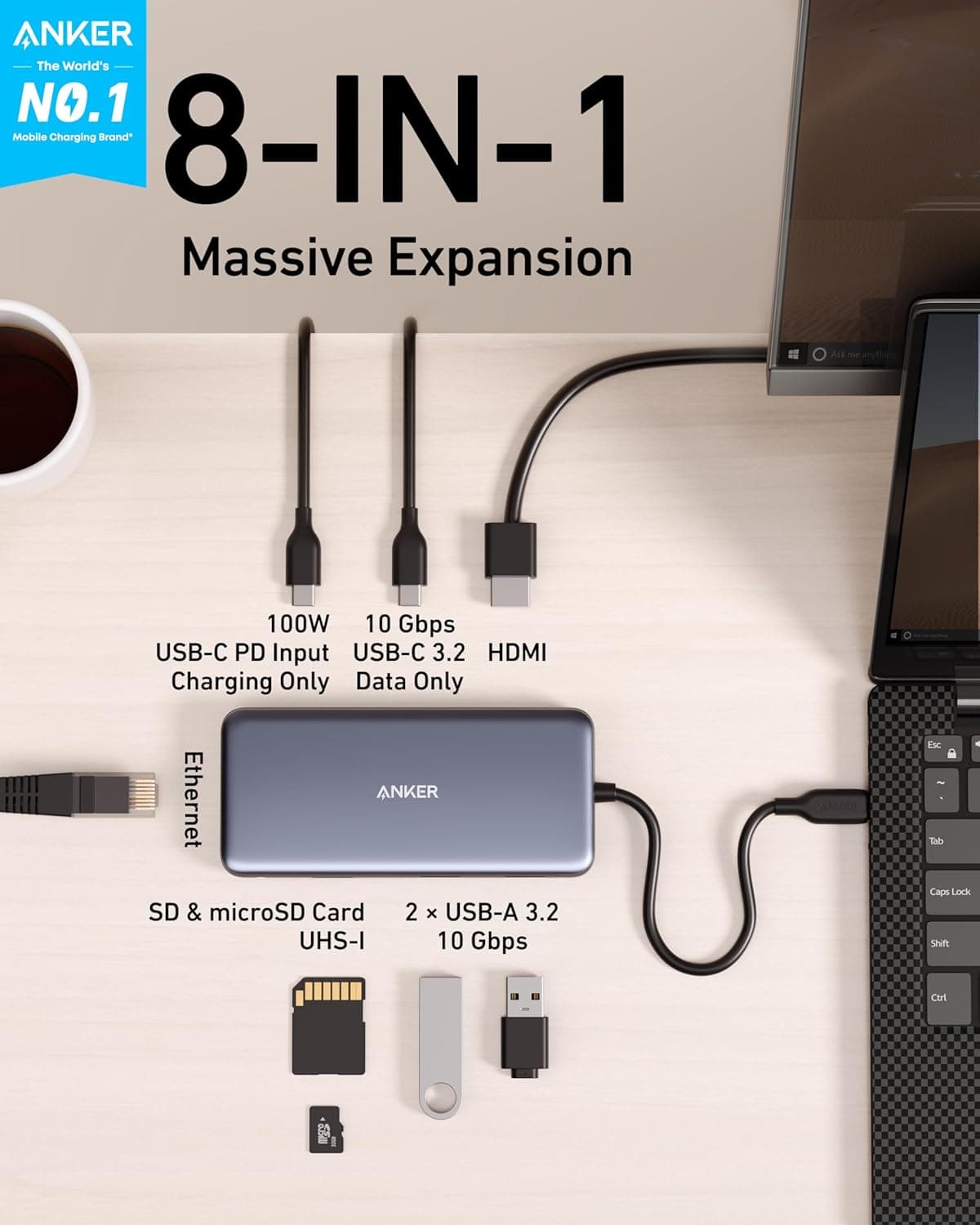Anker 555 USB-C Hub (8-in-1) thumbnail 2