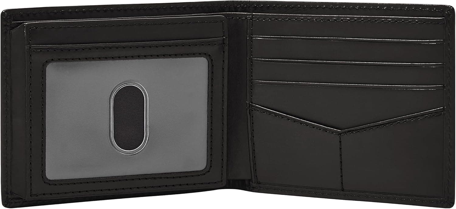 Fossil Derrick Leather RFID-Blocking Bifold with Flip ID Wallet thumbnail 2