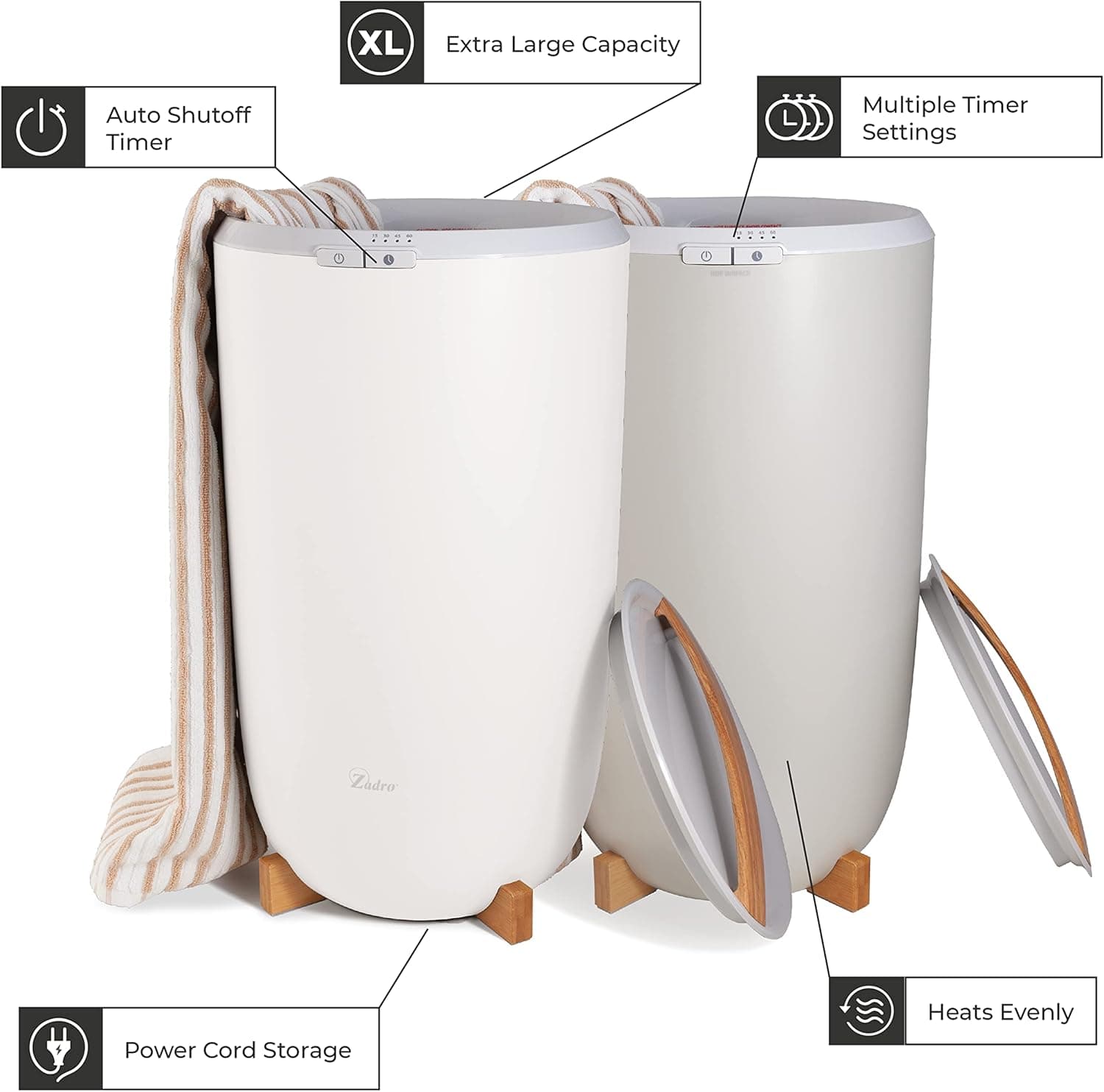 Zadro Large Hot Towel Warmer Bucket (20L) thumbnail 5