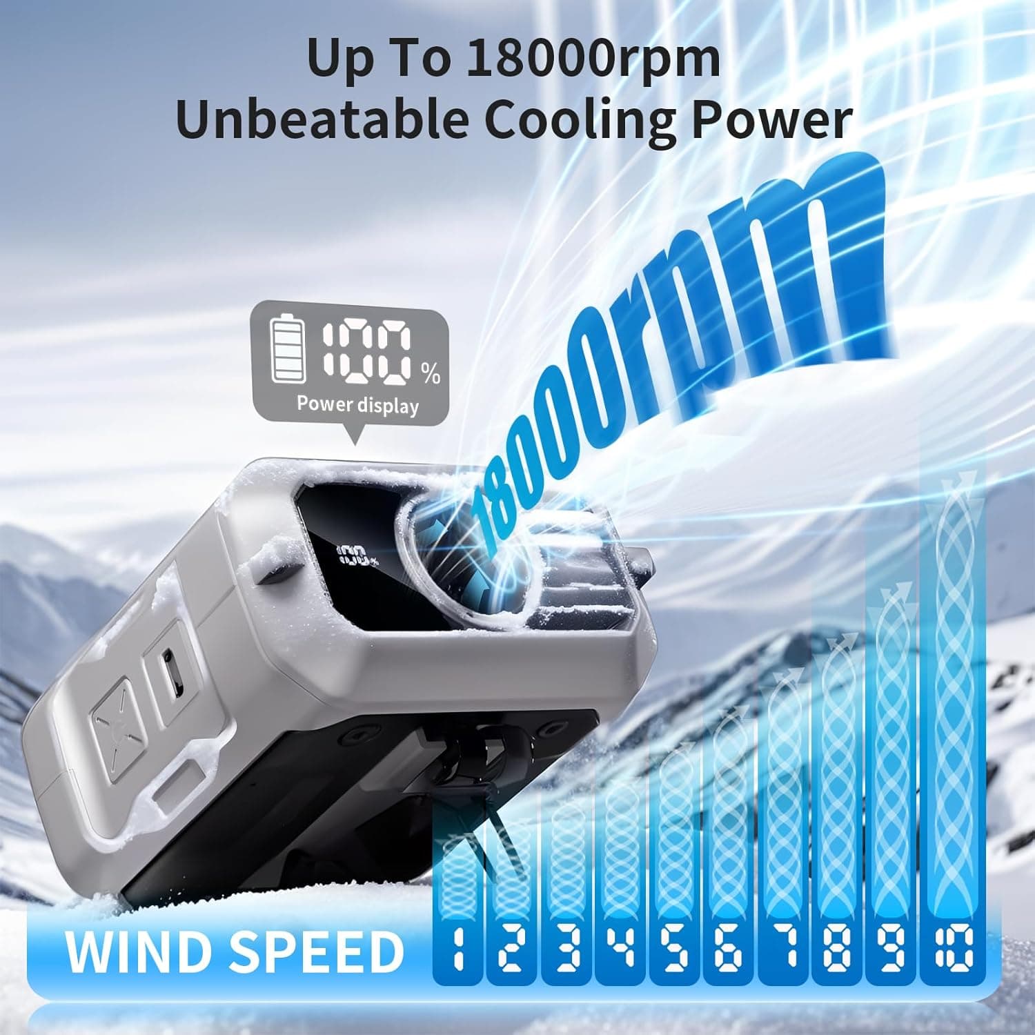 ZHZW 2026 Upgrade 10000mAh Waist Clip Fan thumbnail 2