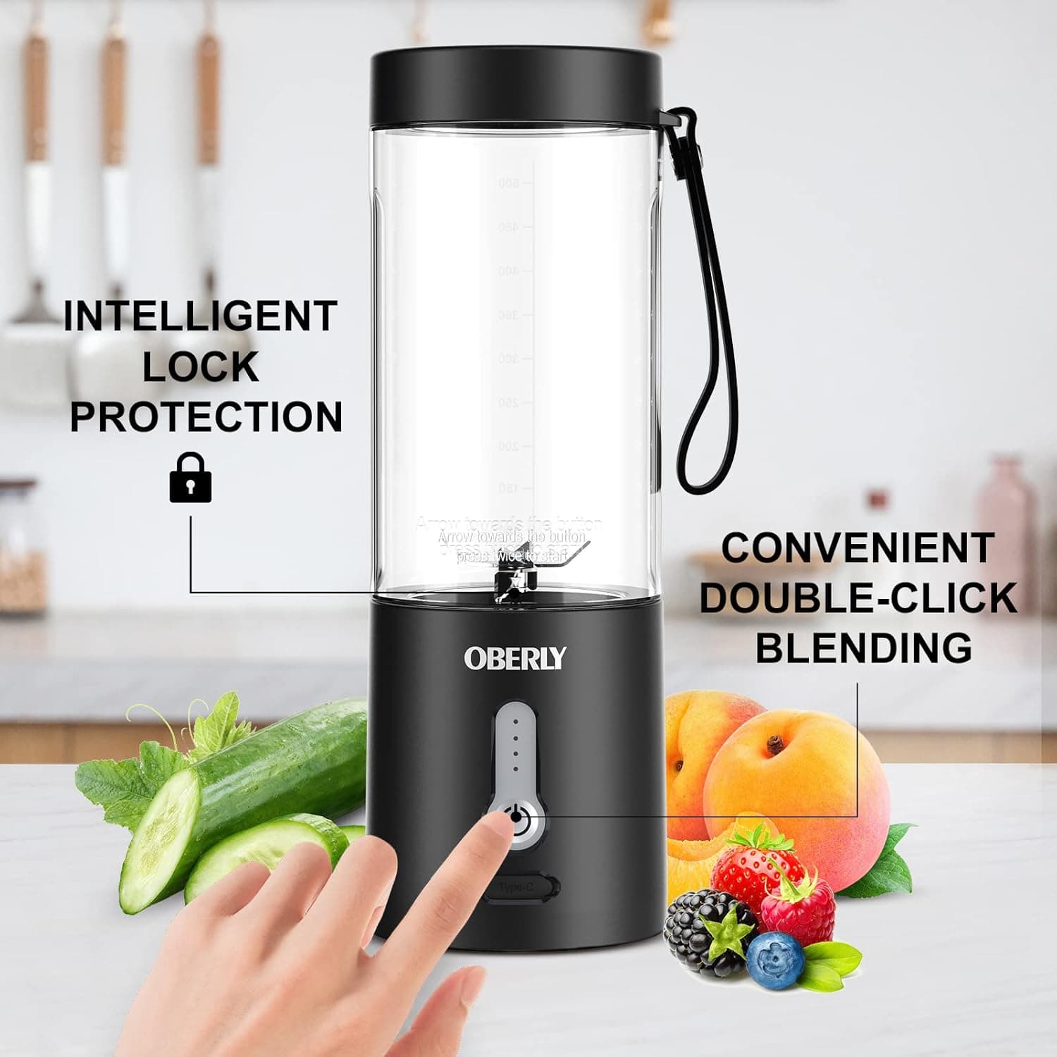 OBERLY Portable Blender 18oz thumbnail 4