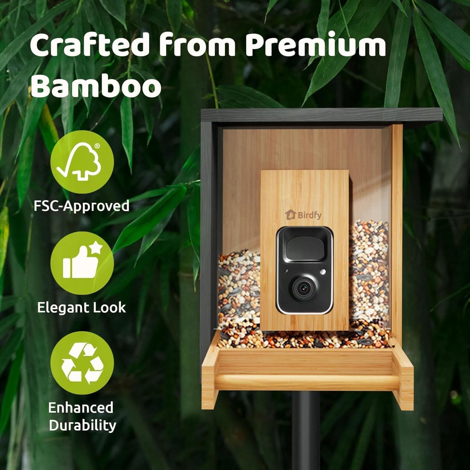 Birdfy Smart Bird Feeder Bamboo Edition thumbnail 2