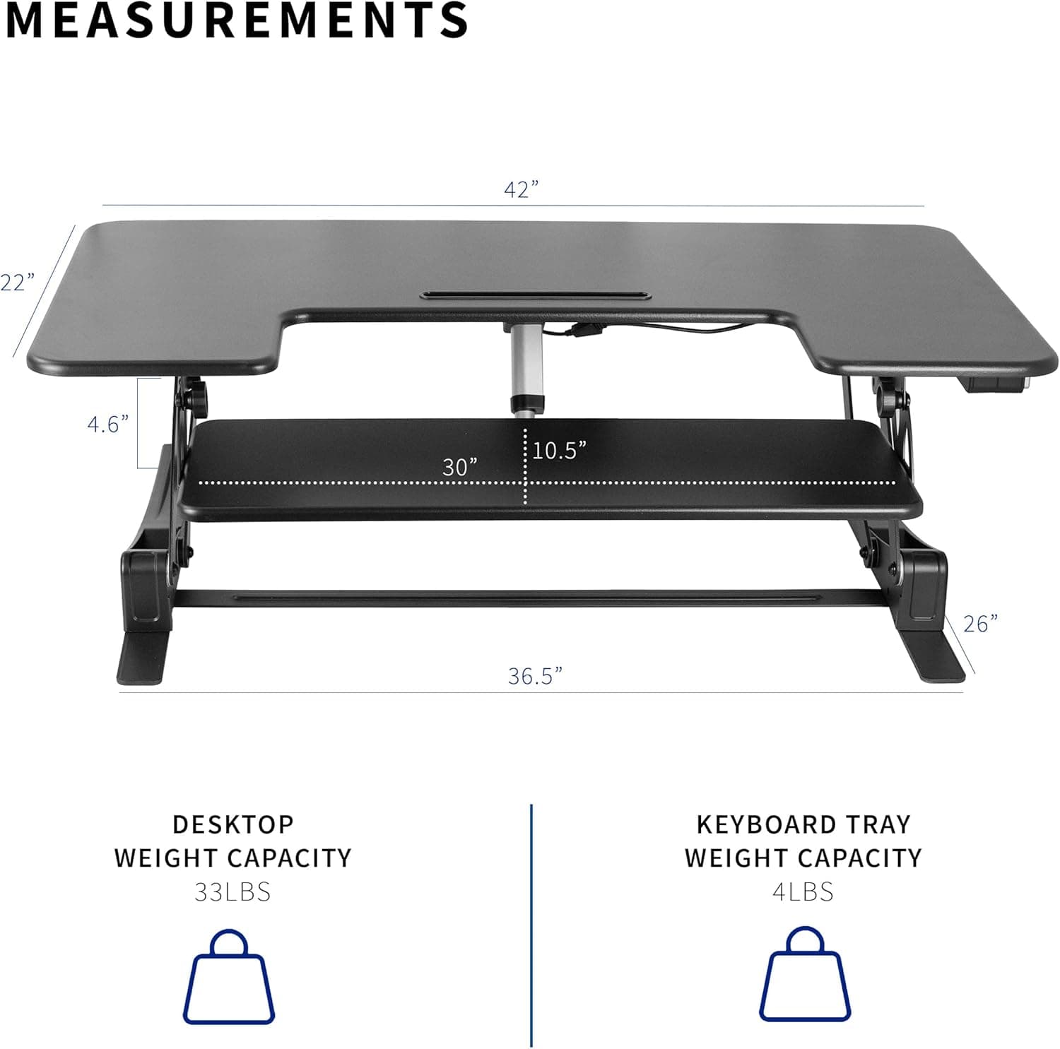 VIVO 42-Inch Electric Standing Desk Converter VE Series thumbnail 3