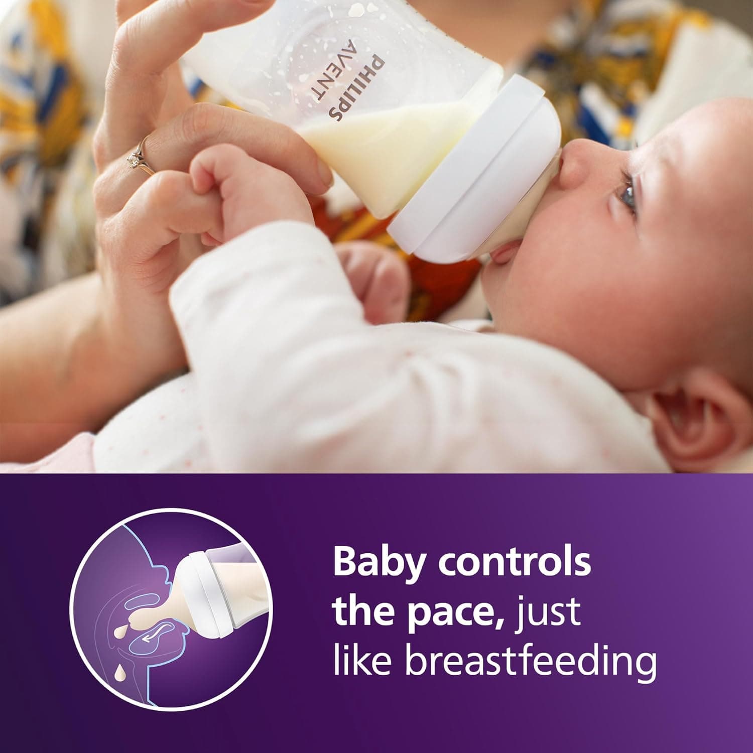 Philips Avent Natural Baby Bottle with Natural Response Nipple (9 oz, 4-Pack) thumbnail 2