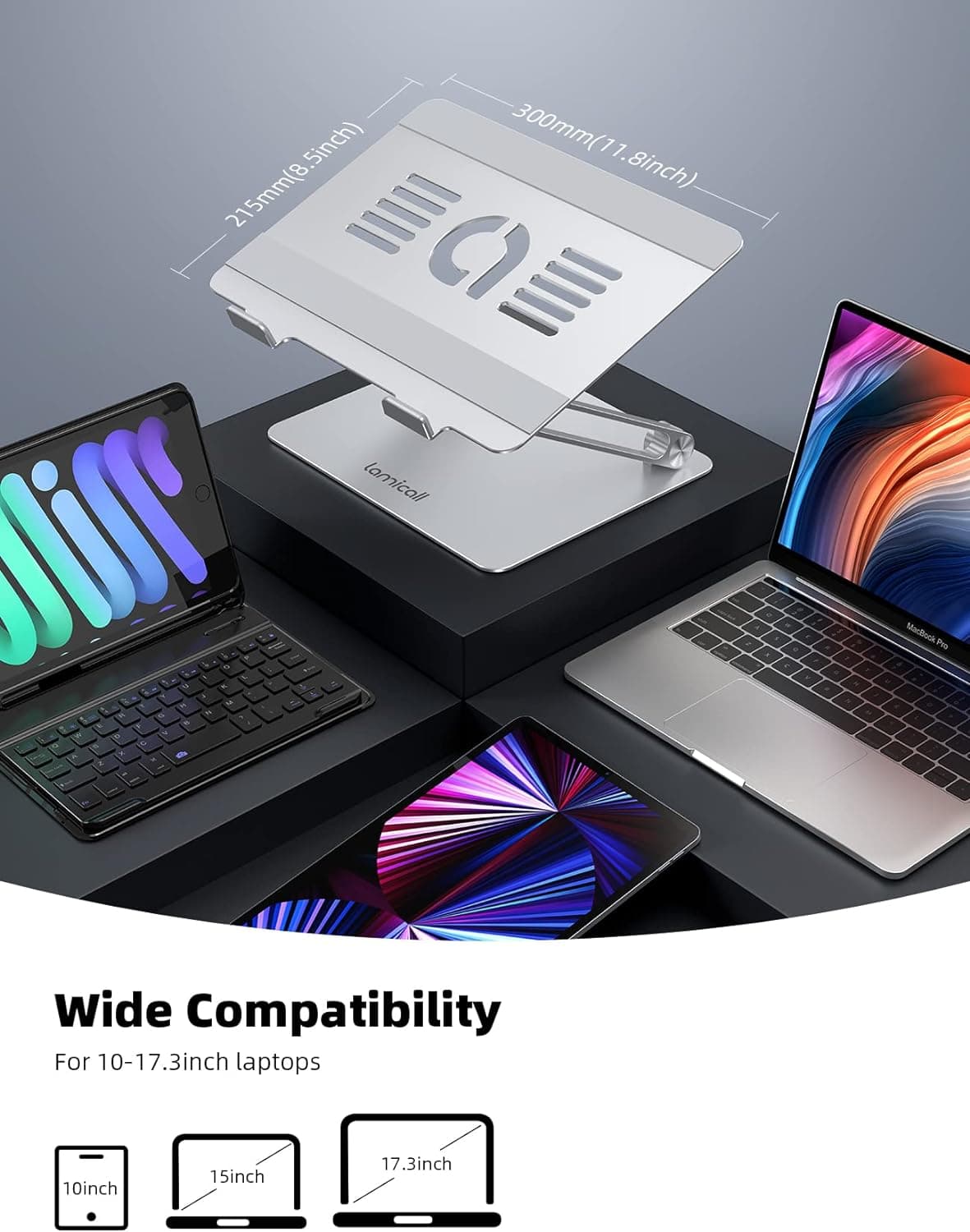 Lamicall Adjustable Laptop Stand (Foldable) thumbnail 4