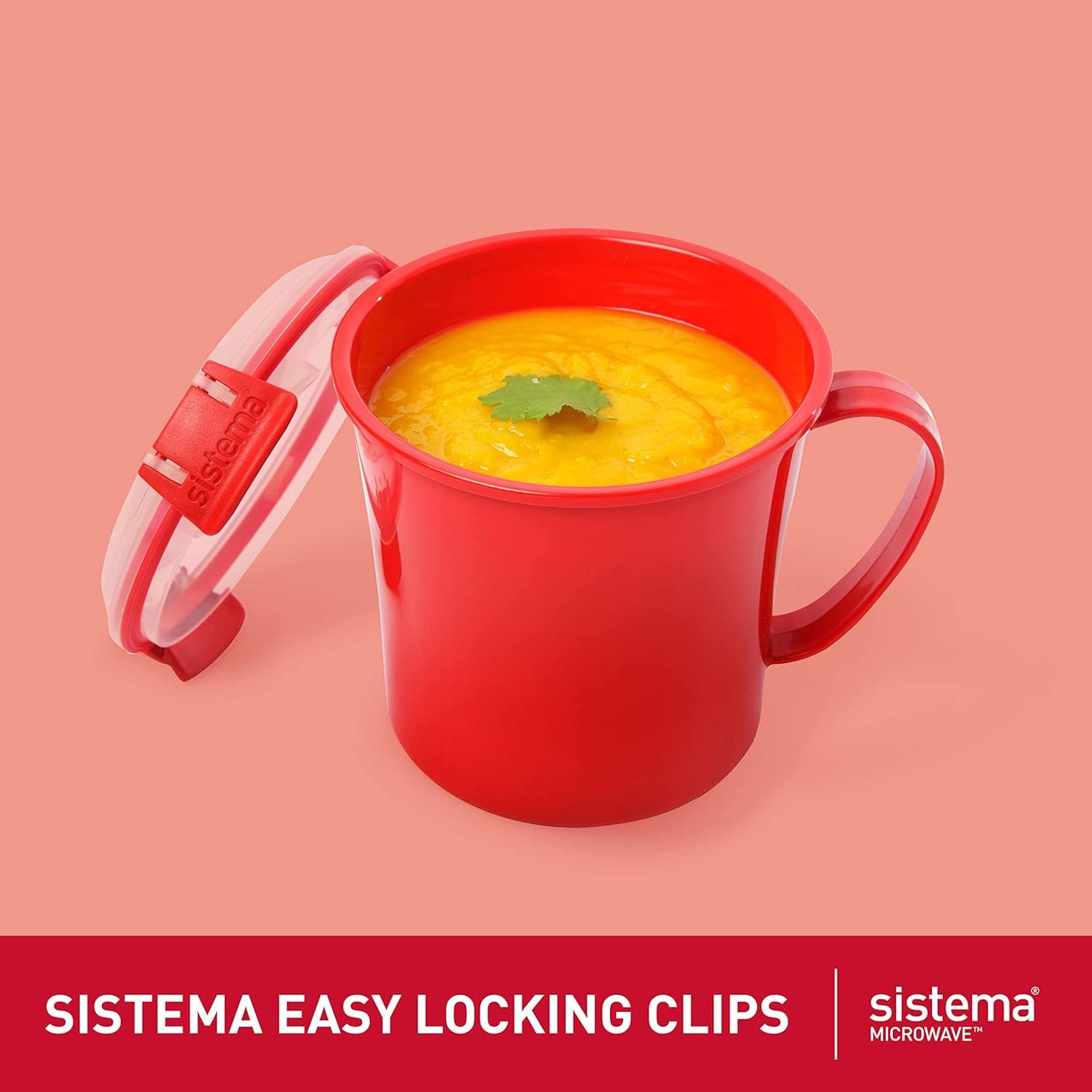 Sistema Microwave Soup Mug with Lid and Steam Release Vent, 22.1 oz thumbnail 2