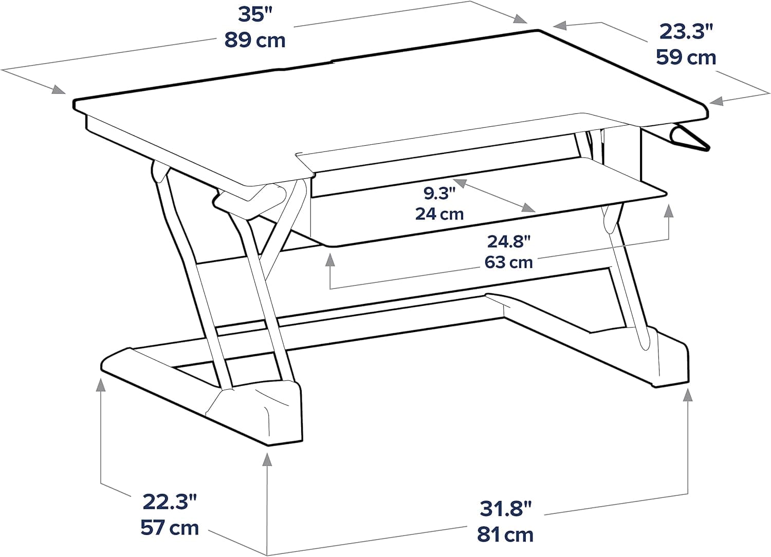 Ergotron WorkFit-T Standing Desk Converter thumbnail 5