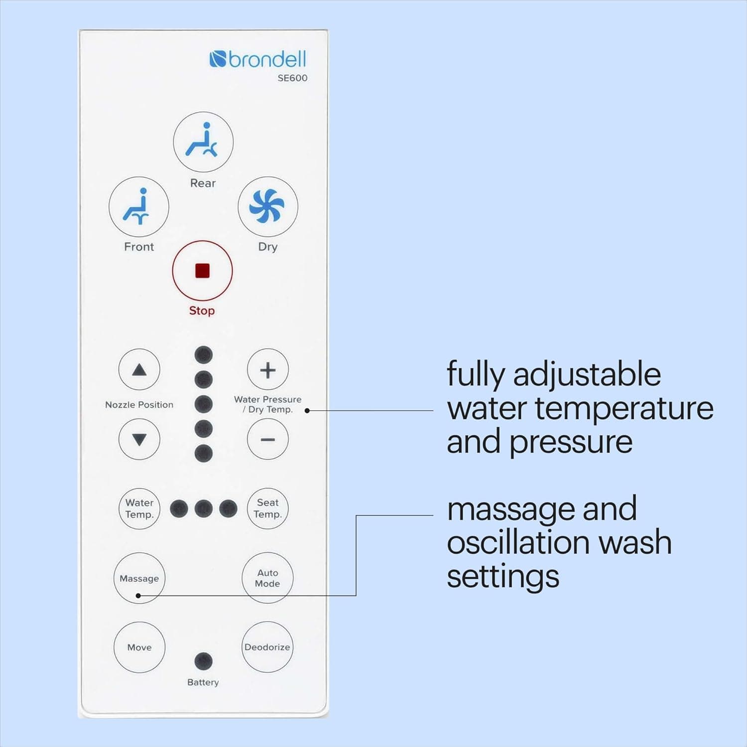 Brondell Swash SE600 Electronic Bidet Toilet Seat thumbnail 5