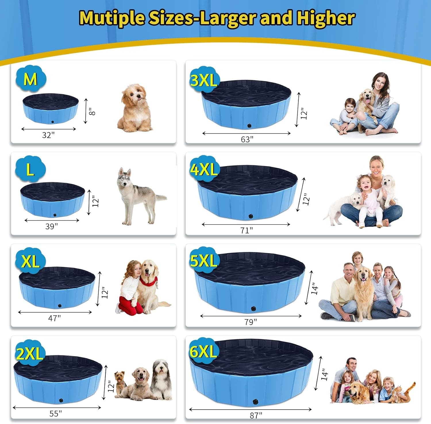 CACSPS Foldable Dog Pool (79 Inch) thumbnail 4