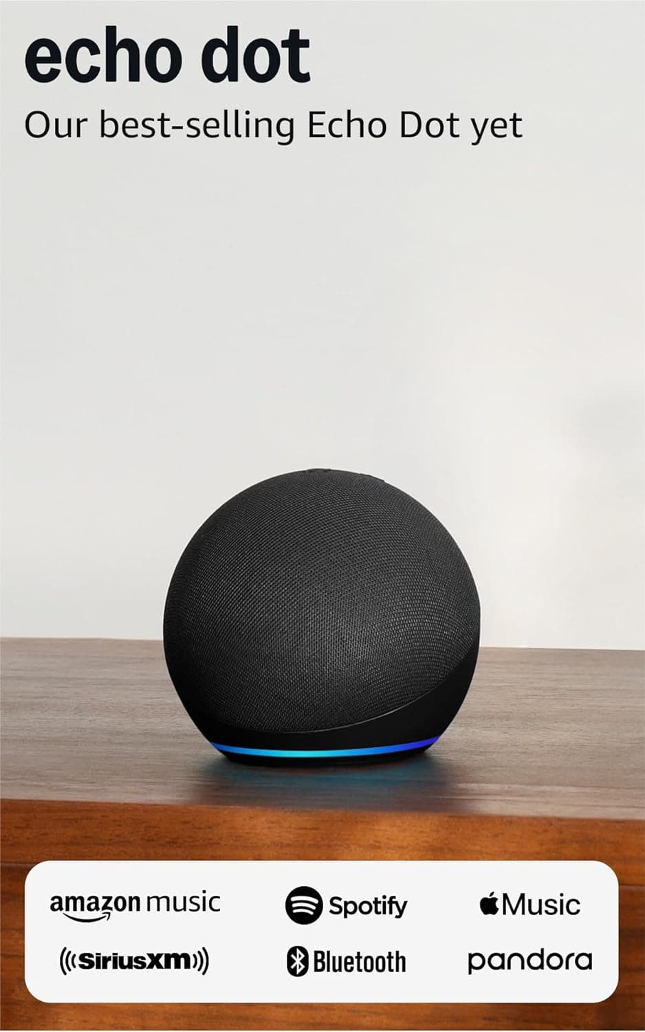 Amazon Echo Dot (newest model) - Vibrant sounding speaker