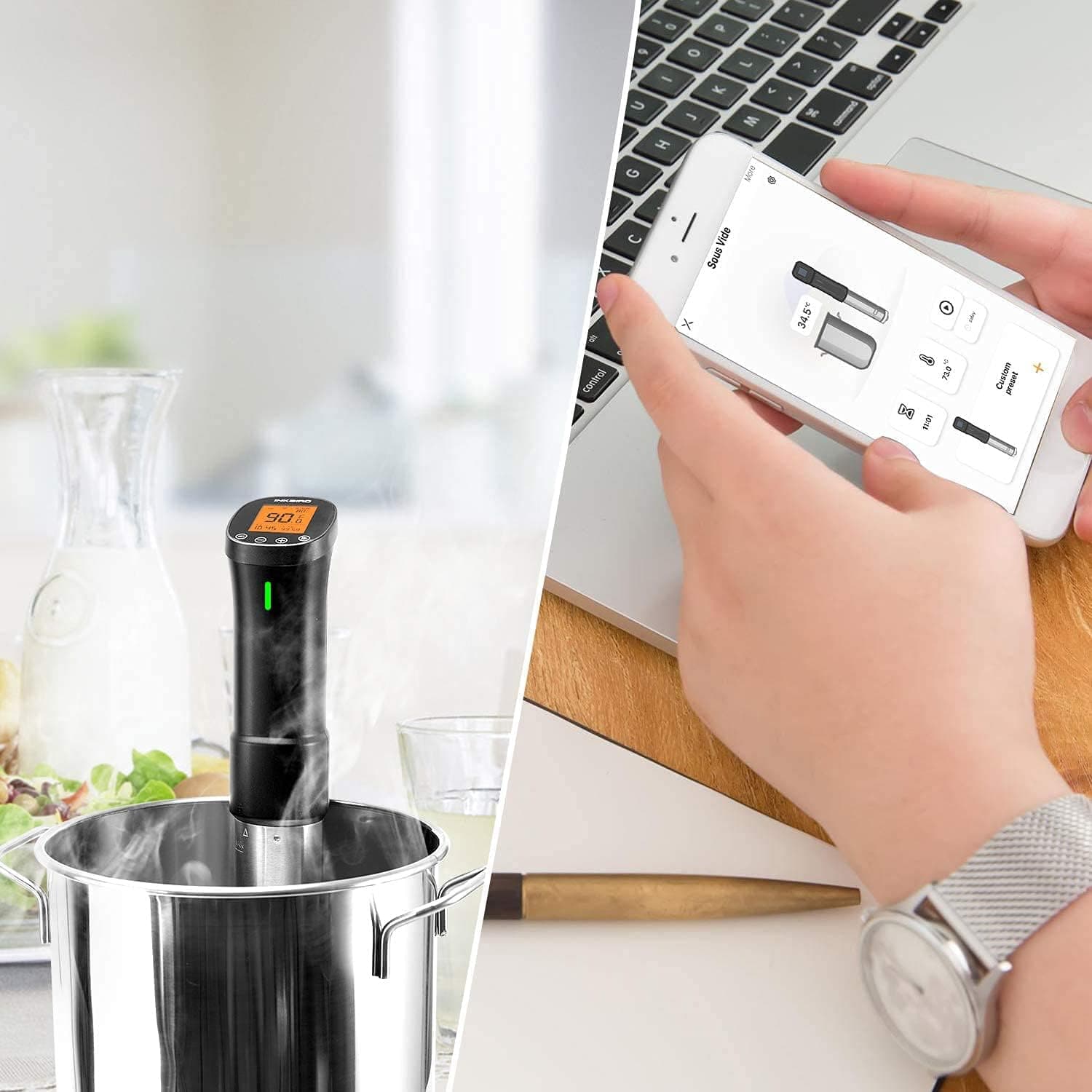 Inkbird WiFi Sous Vide Cooker ISV-200W thumbnail 2