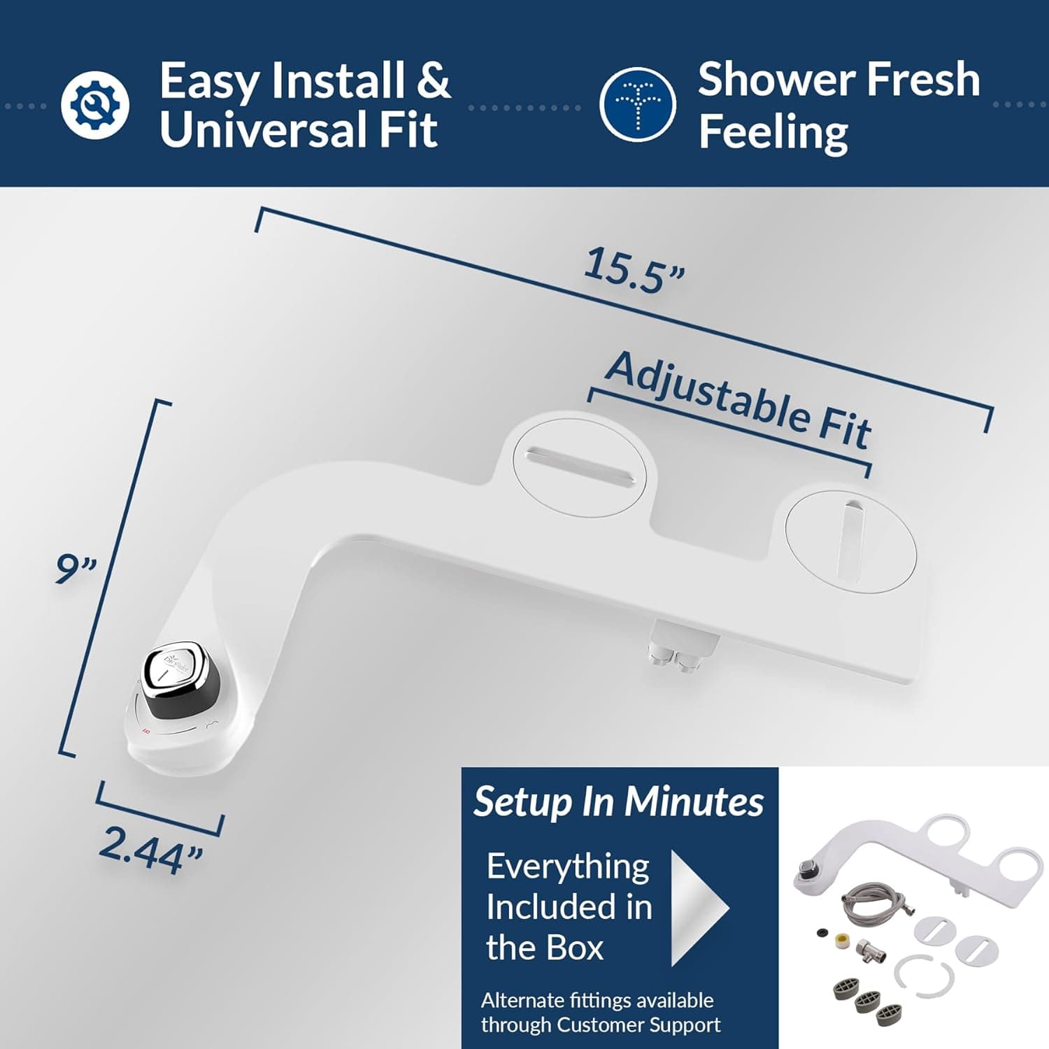 Bio Bidet SlimEdge Dual Nozzle Bidet Attachment thumbnail 3