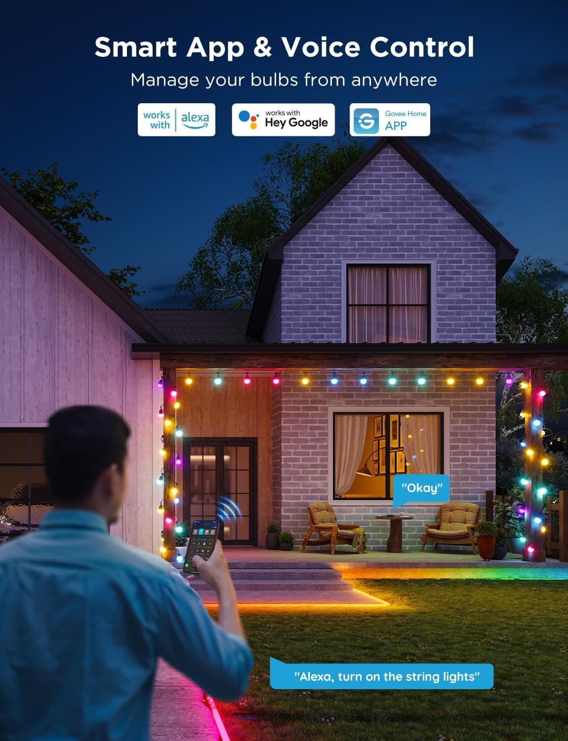 Govee Smart Outdoor String Lights 2 144ft thumbnail 5