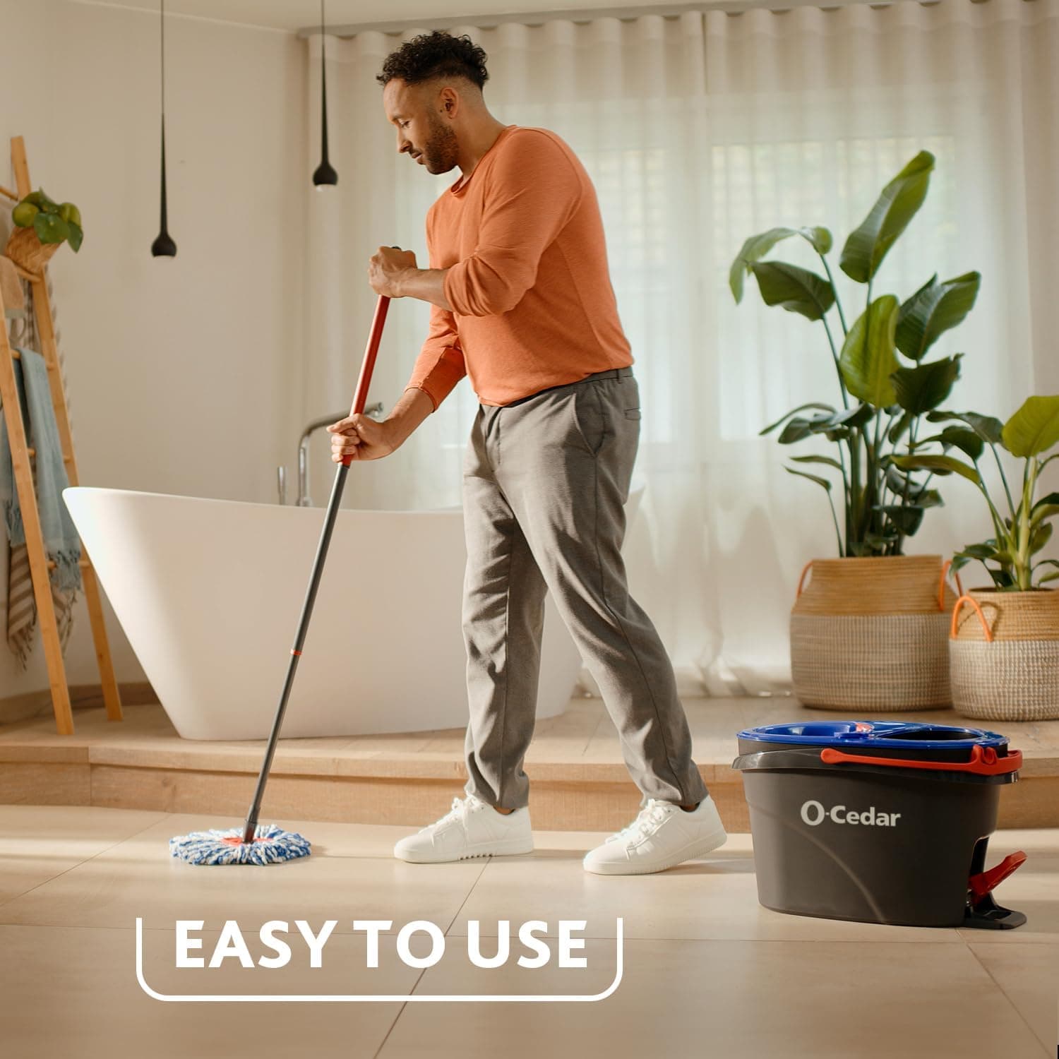 O-Cedar EasyWring RinseClean Spin Mop & Bucket System thumbnail 5
