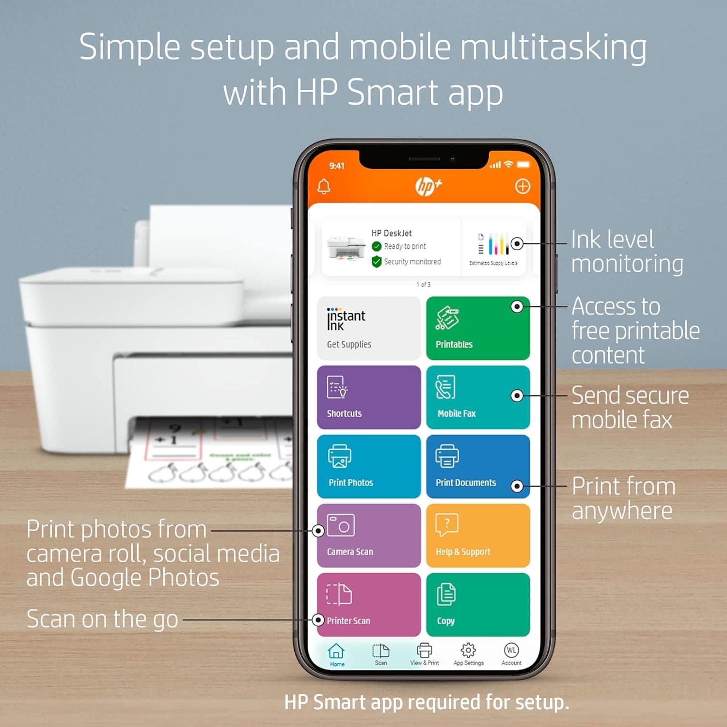 HP DeskJet 4155e All-in-One Printer thumbnail 4