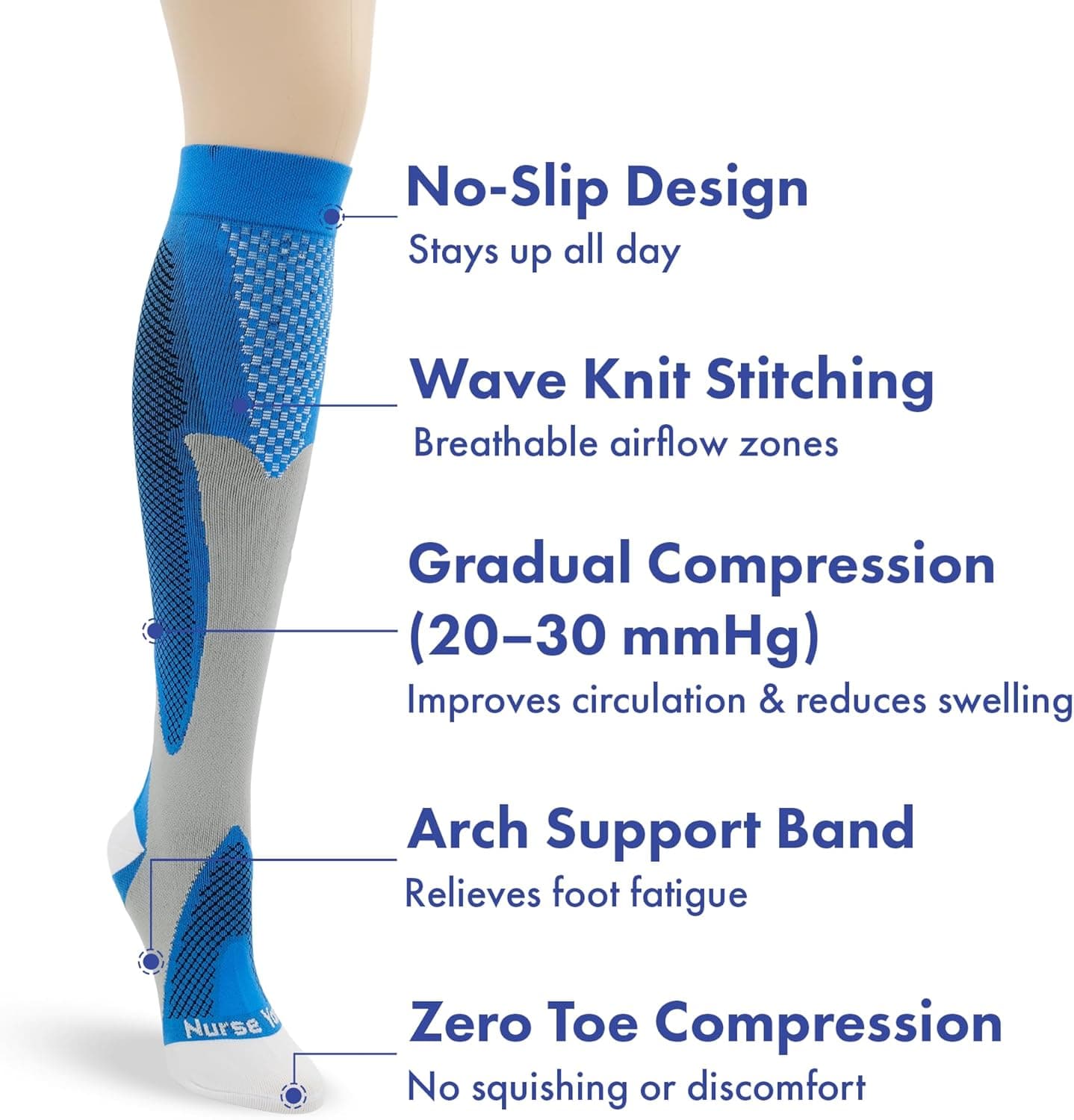 Nurse Yard CORE Compression Socks (20-30 mmHg) thumbnail 3