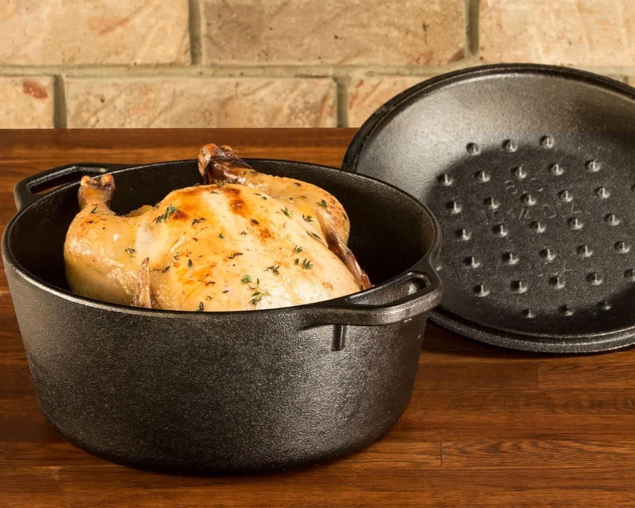 Lodge Cast Iron Dutch Oven L8DOL3 5-Qt thumbnail 5
