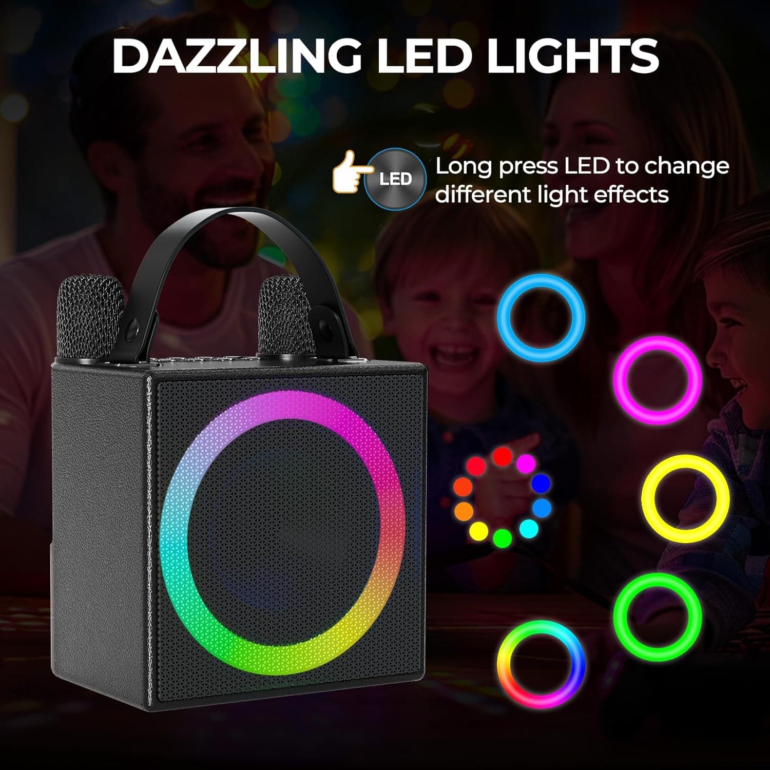 Verkstar Karaoke Machine with 2 Wireless Microphones thumbnail 3