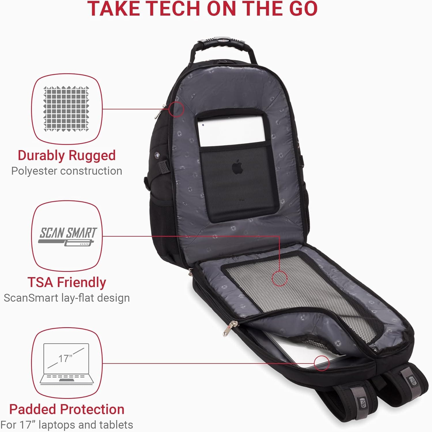 SwissGear 1900 ScanSmart TSA Laptop Backpack thumbnail 2