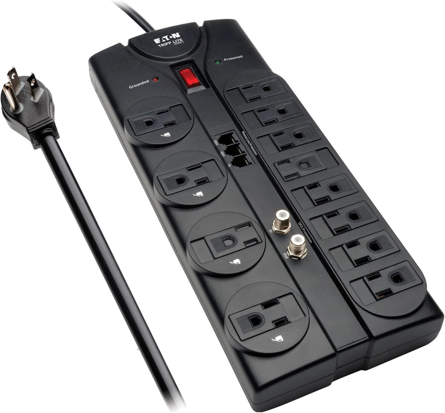 Tripp Lite TLP1208TELTV 12-Outlet Surge Protector - image 1