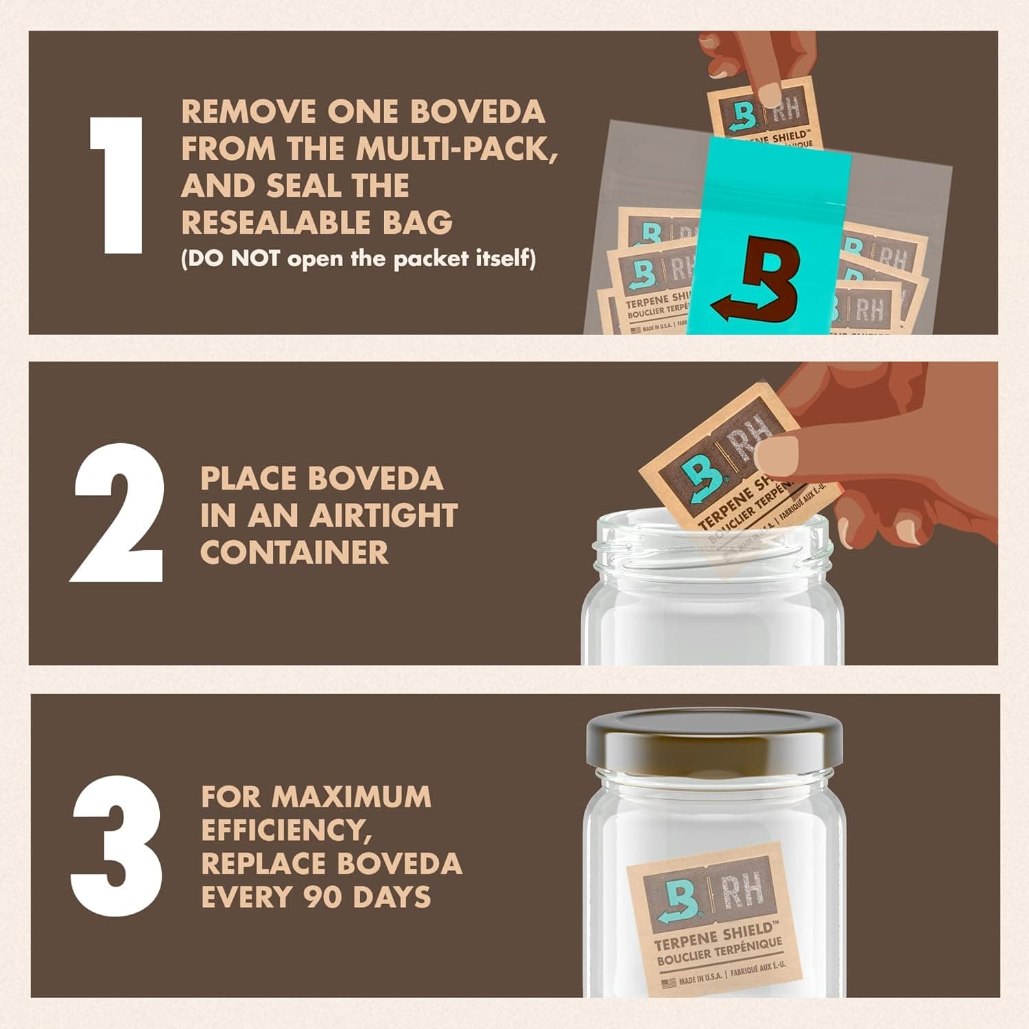 Boveda 62% Two-Way Humidity Control Packs (Size 8, 10-Pack) thumbnail 4