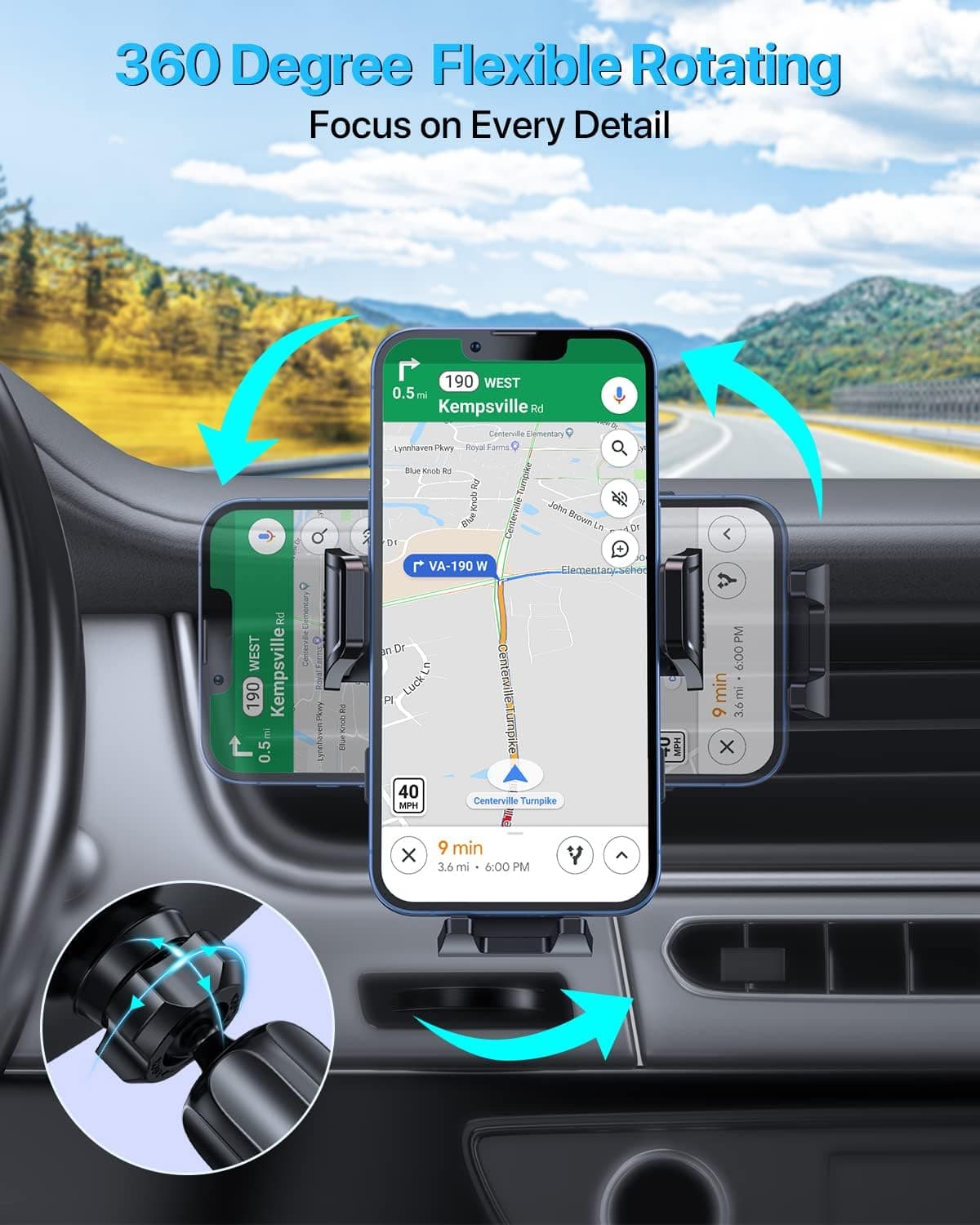 Miracase Universal Air Vent Phone Mount thumbnail 4