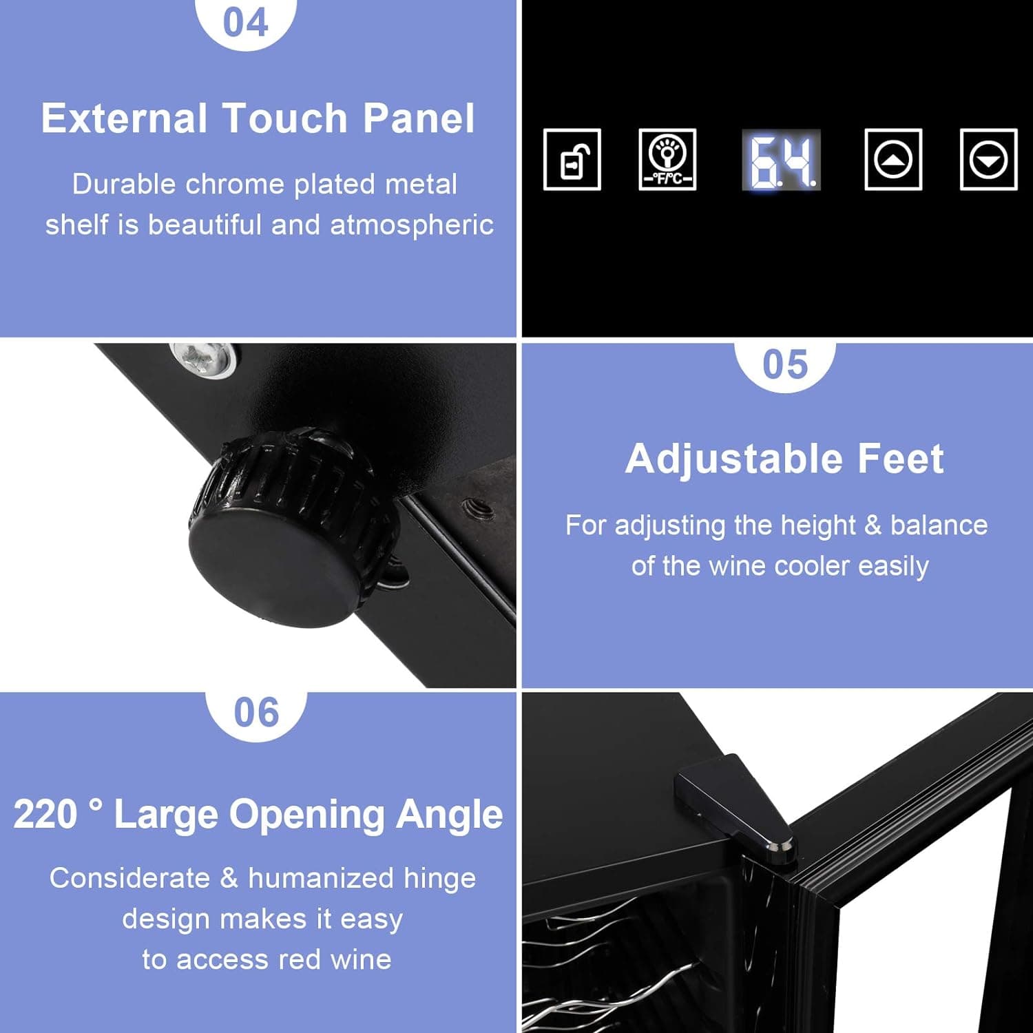 ROVSUN 18-Bottle Freestanding Compressor Wine Cooler thumbnail 3