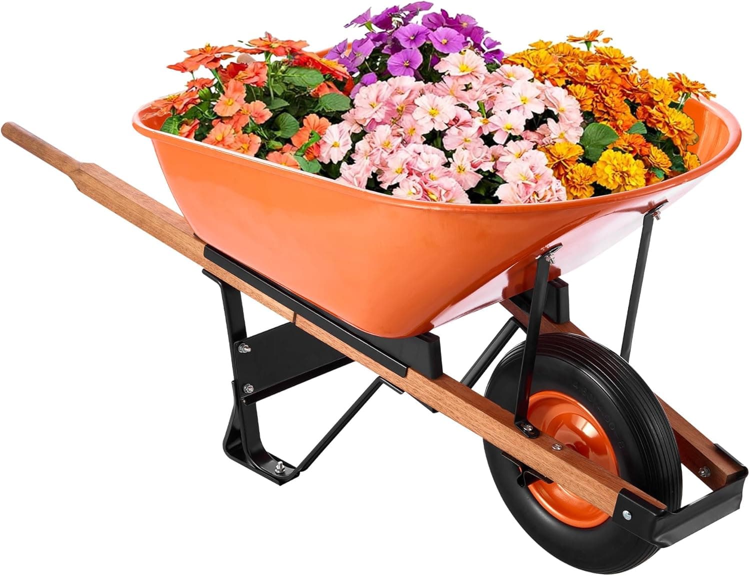 VEVOR 6 Cu. Ft. Wheelbarrow Cart, 330 lbs Capacity - image 1