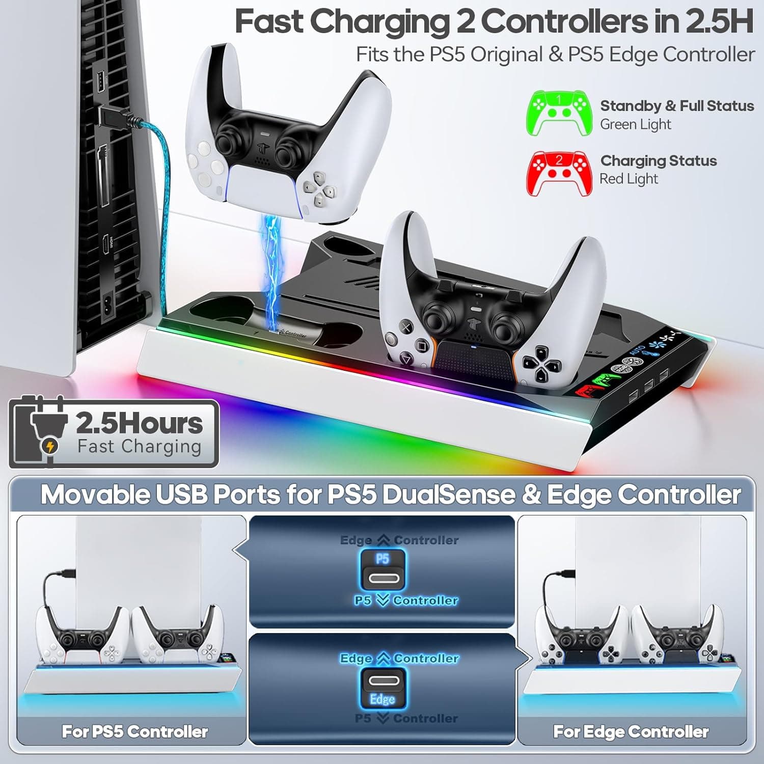 PS5 Cooling Station with Controller Charger thumbnail 4