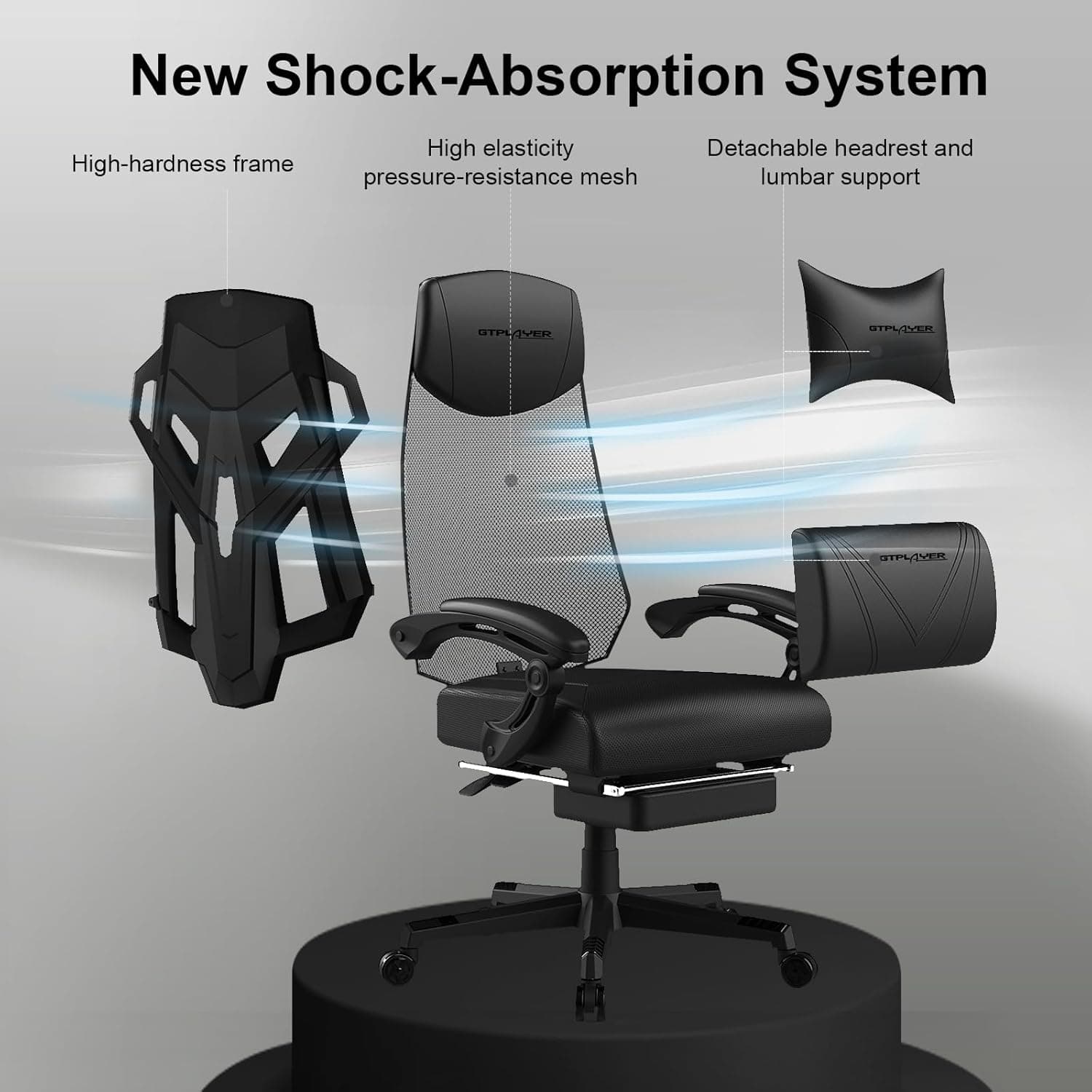 GTRACING Gaming Chair with Footrest thumbnail 4