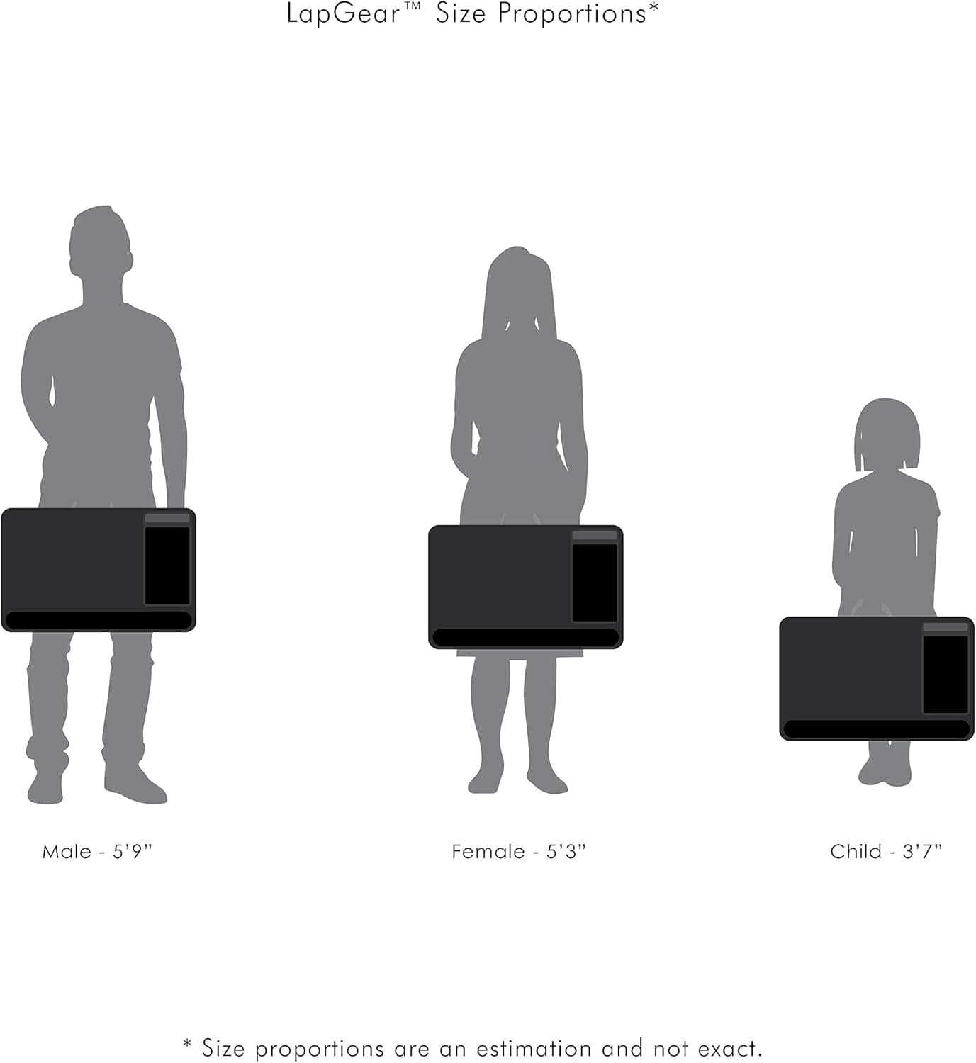 LapGear Home Office Pro Lap Desk with Wrist Rest, Mouse Pad, and Phone Holder thumbnail 5