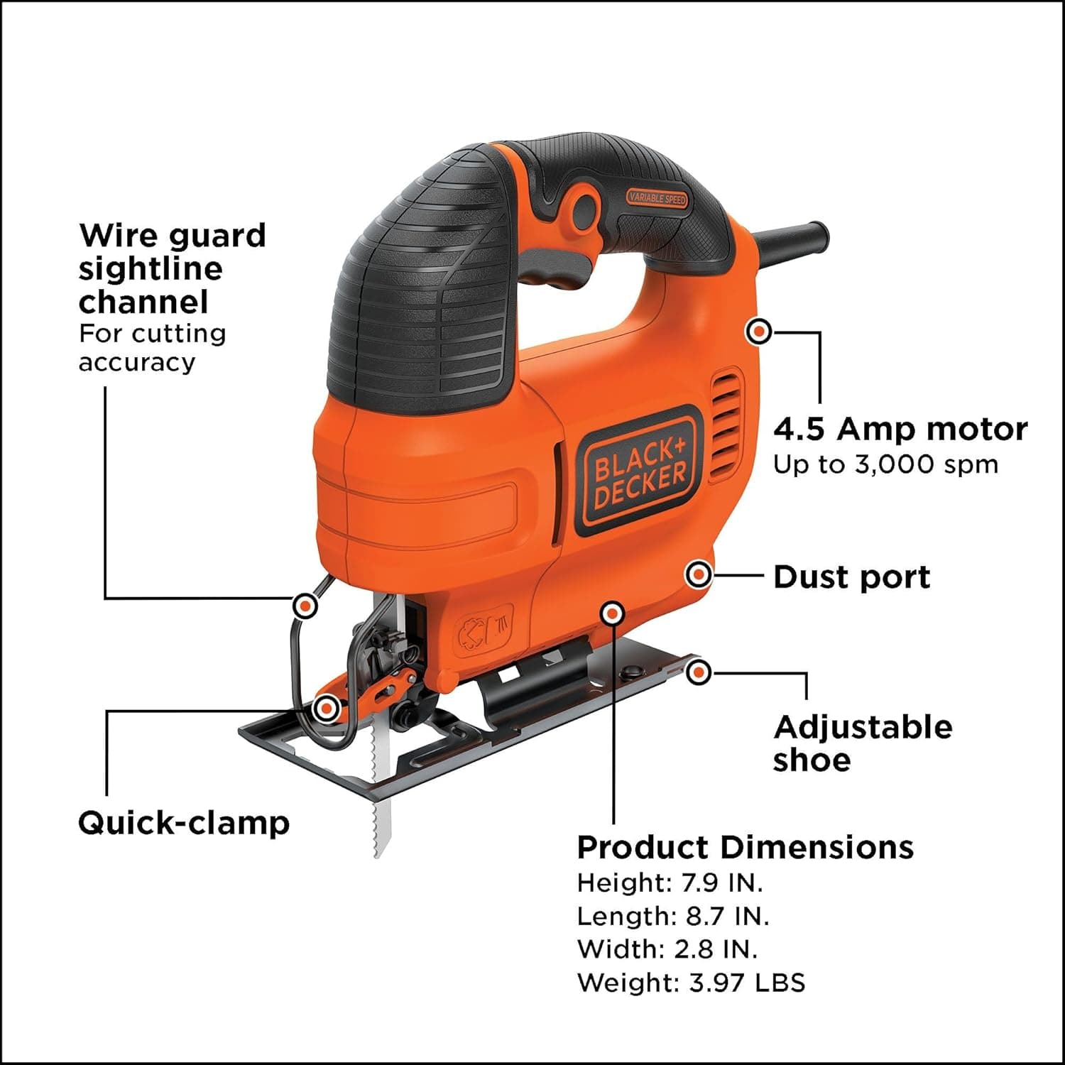 Black+Decker LCS1020 20V MAX 10-Inch Cordless Chainsaw thumbnail 2
