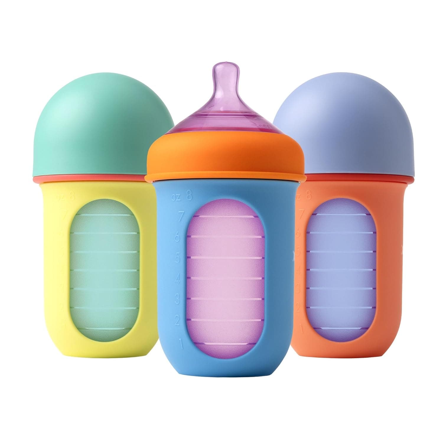 Boon Nursh Reusable Silicone Pouch Bottle (8 oz, 3-Pack) - image 1