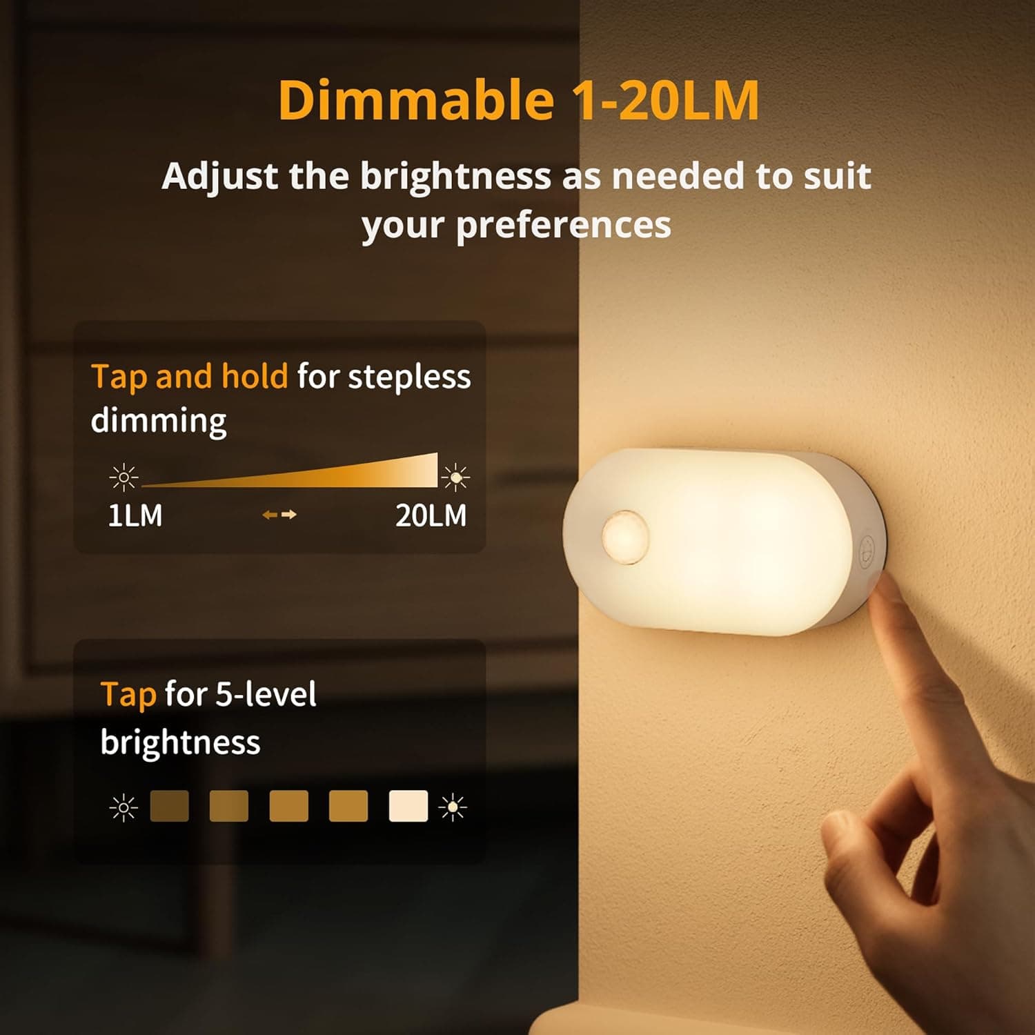 Lyridz Rechargeable Motion Sensor Night Light (2-Pack) thumbnail 5