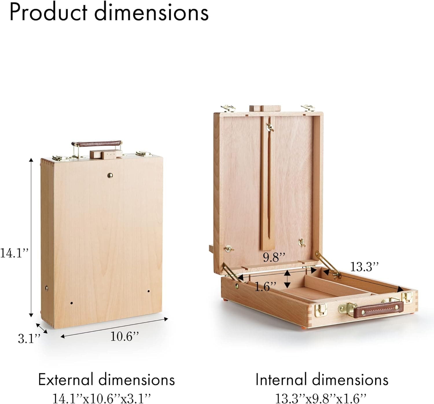 ARTIFY Adjustable Beechwood Tabletop Painting Easel Box thumbnail 2
