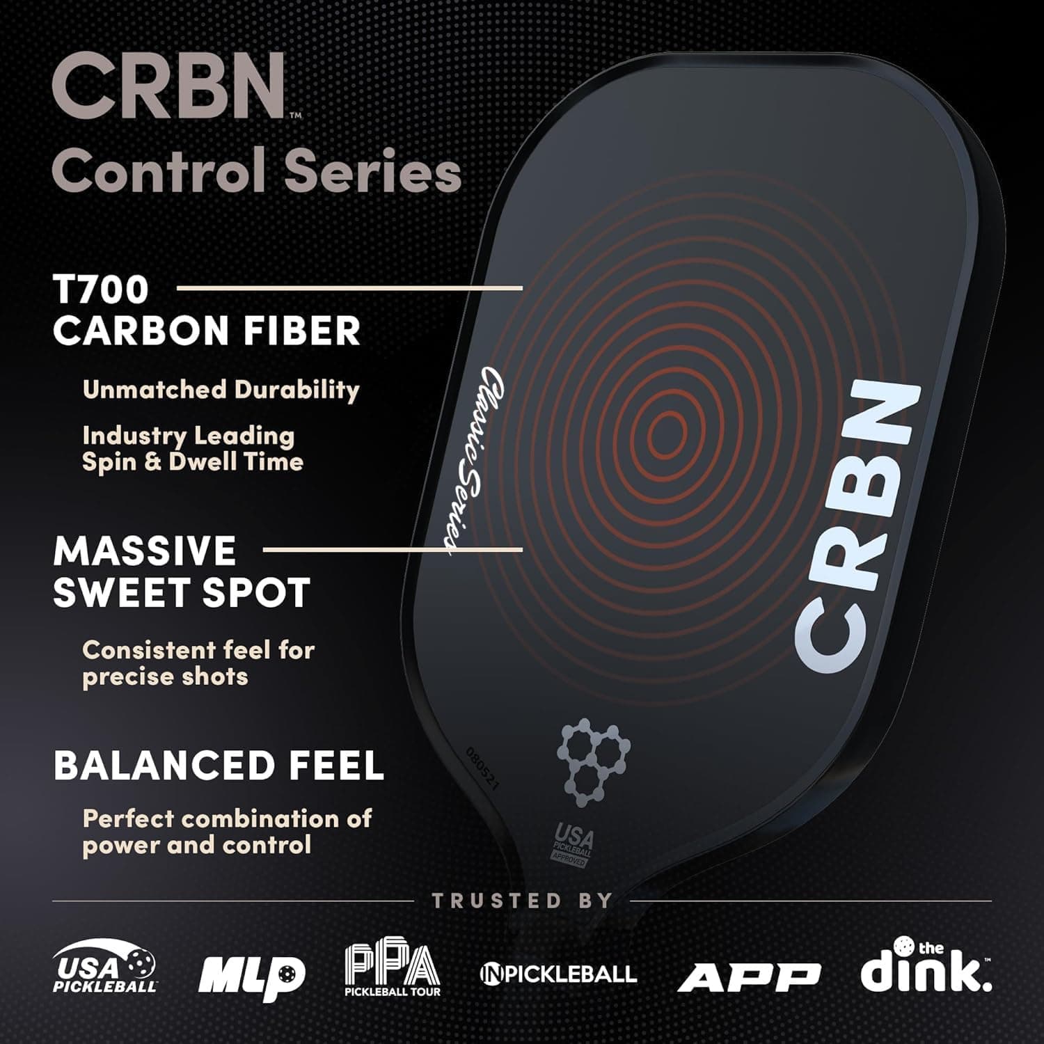 CRBN 1X Power Series 16mm Pickleball Paddle thumbnail 2