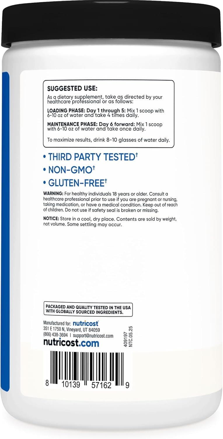 Nutricost Creatine Monohydrate Micronized Powder thumbnail 4