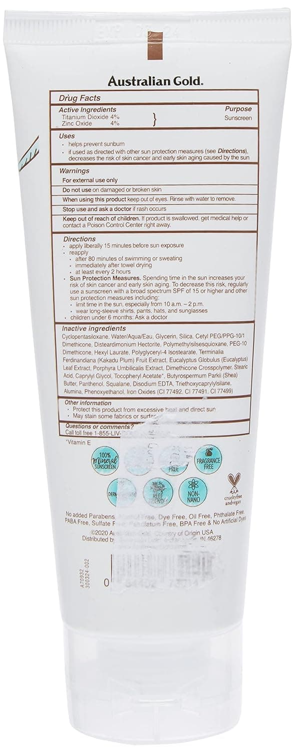 Australian Gold Botanical Tinted Face Sunscreen SPF 50 thumbnail 2