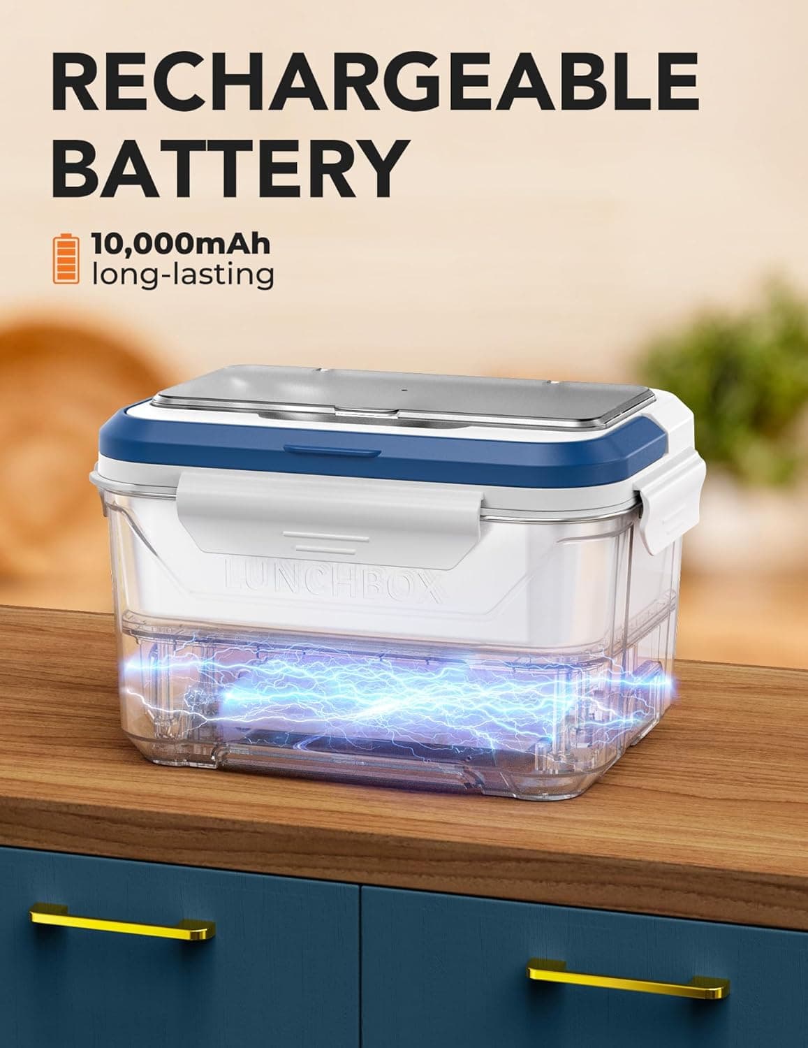 EAST OAK 5.5-Cup Cordless Electric Lunch Box thumbnail 2