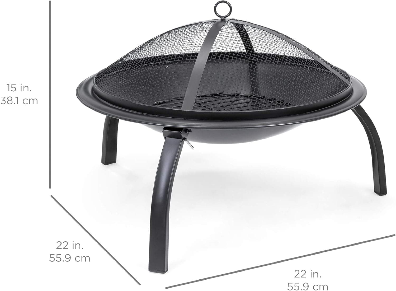 Best Choice Products 22-Inch Portable Folding Steel Fire Pit thumbnail 5