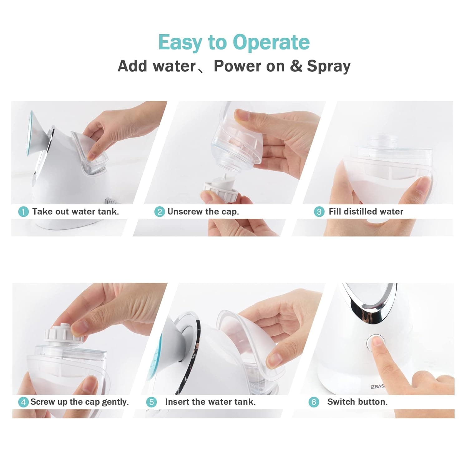 EZBASICS Facial Steamer Ionic Face Steamer for Home Facial thumbnail 5