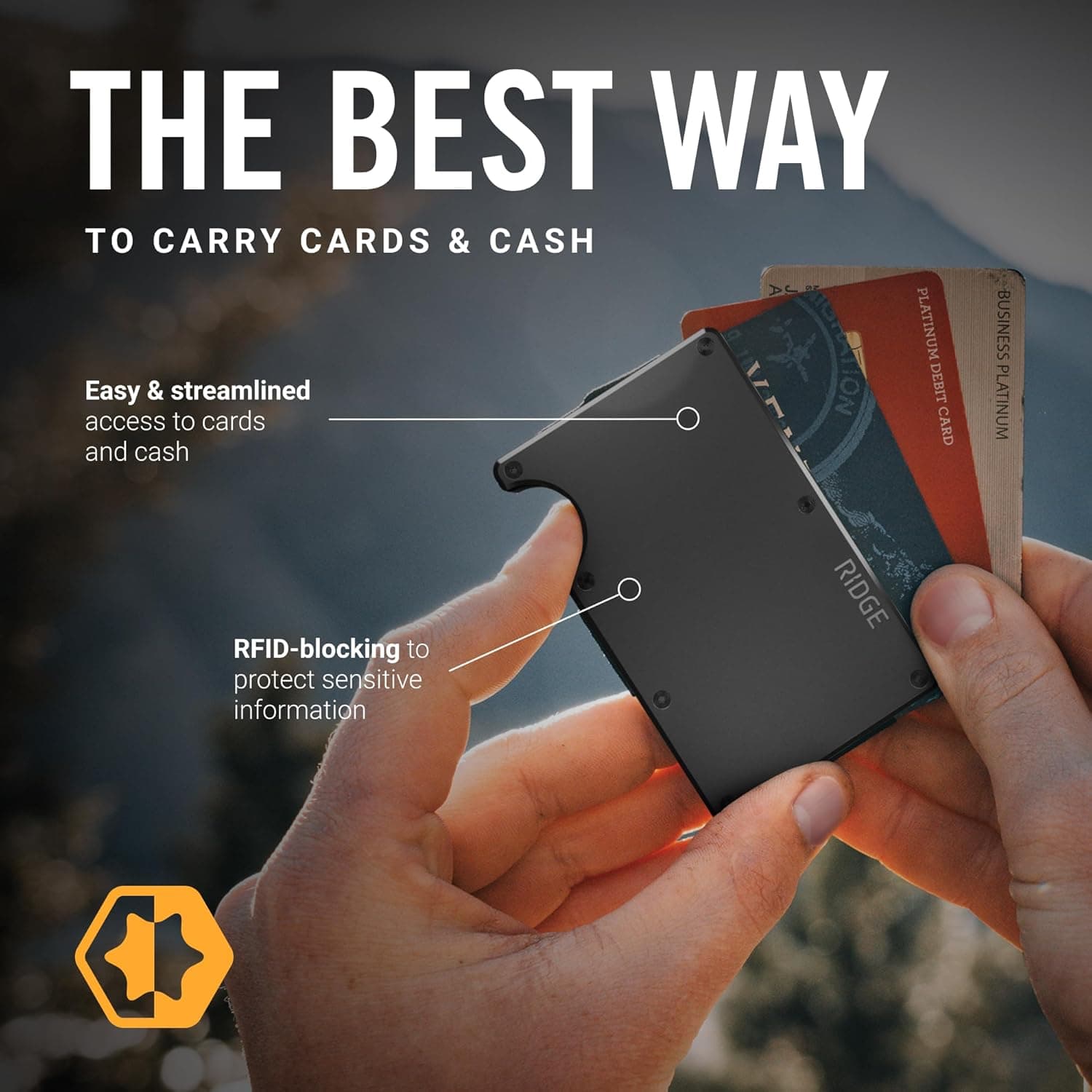 The Ridge Wallet for Men - Slim Minimalist RFID Blocking thumbnail 3