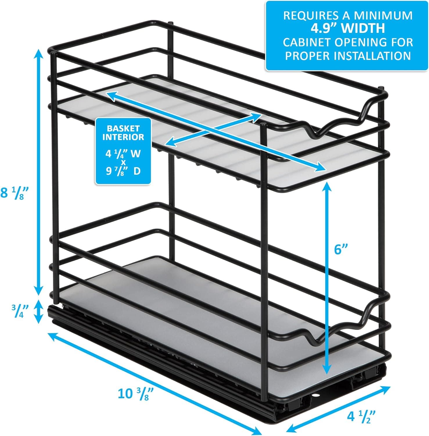 HOLDN' STORAGE Pull Out Cabinet Organizer for Spices thumbnail 3