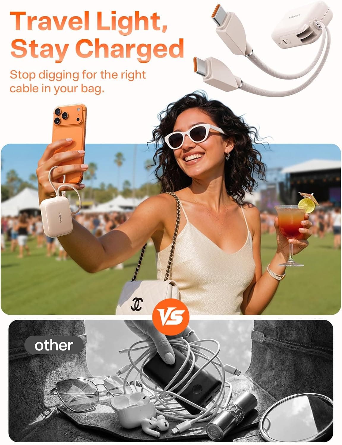 TORRAS EasyGo Portable Charger 10000mAh for Galaxy S26 Ultra thumbnail 4