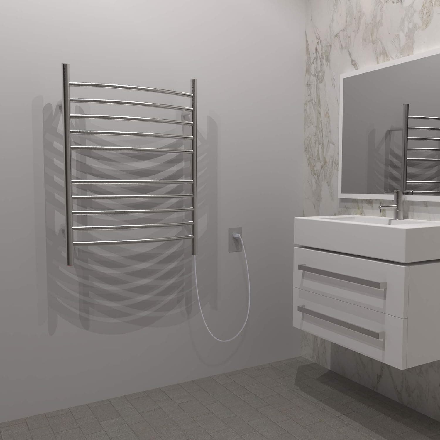 Amba Radiant Curved 10-Bar Plug-in Towel Warmer thumbnail 3