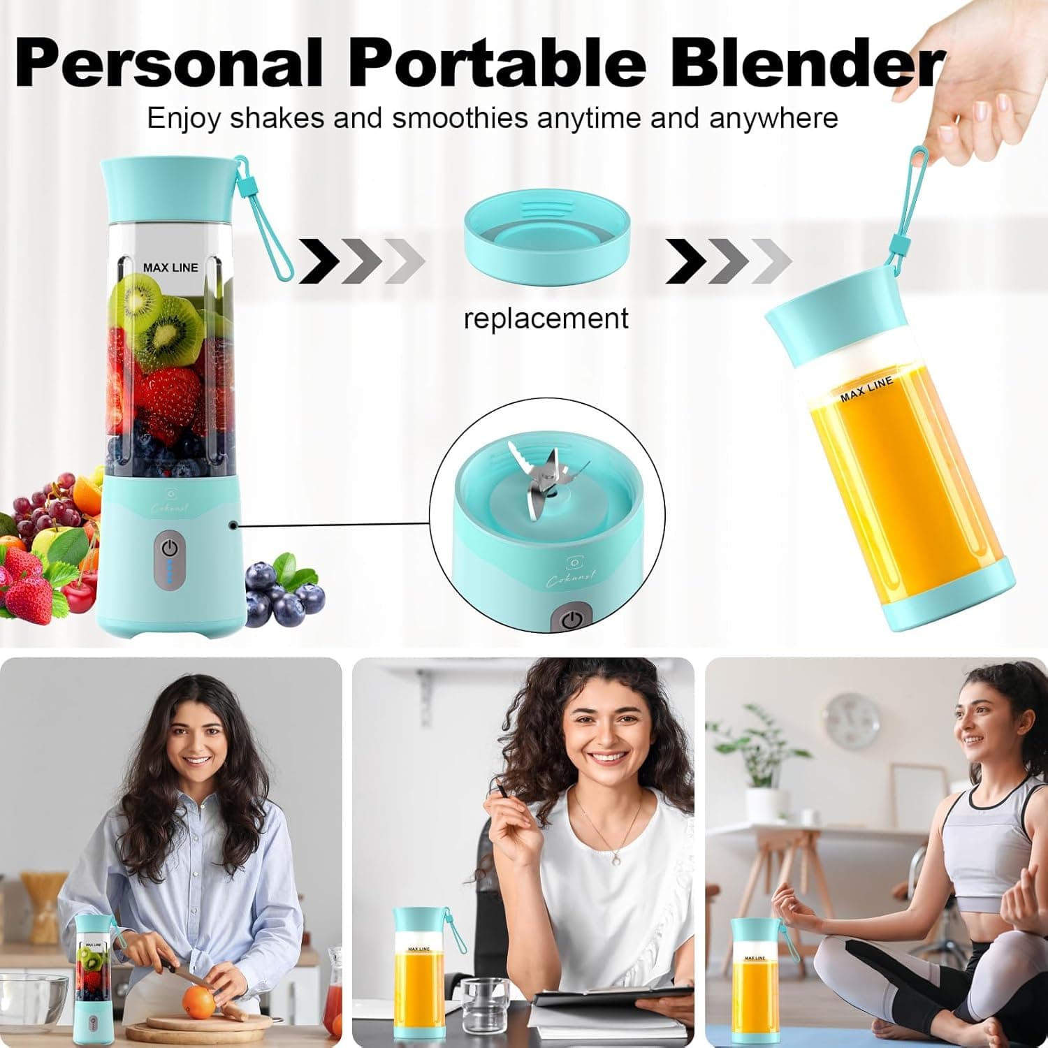 COKUNST Portable Blender 18oz thumbnail 2